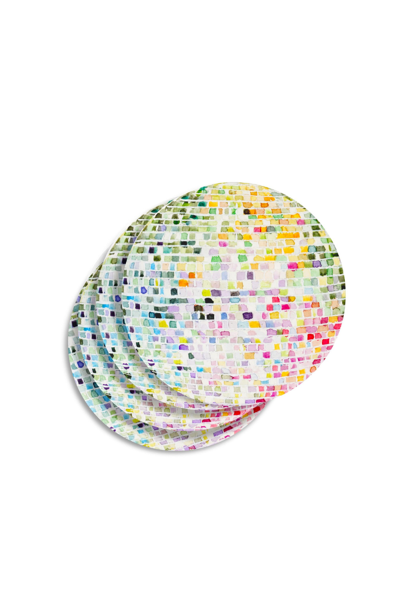 Ceramic Disco Ball Coaster Pack- Set of 4、mySite、hinf8tx79