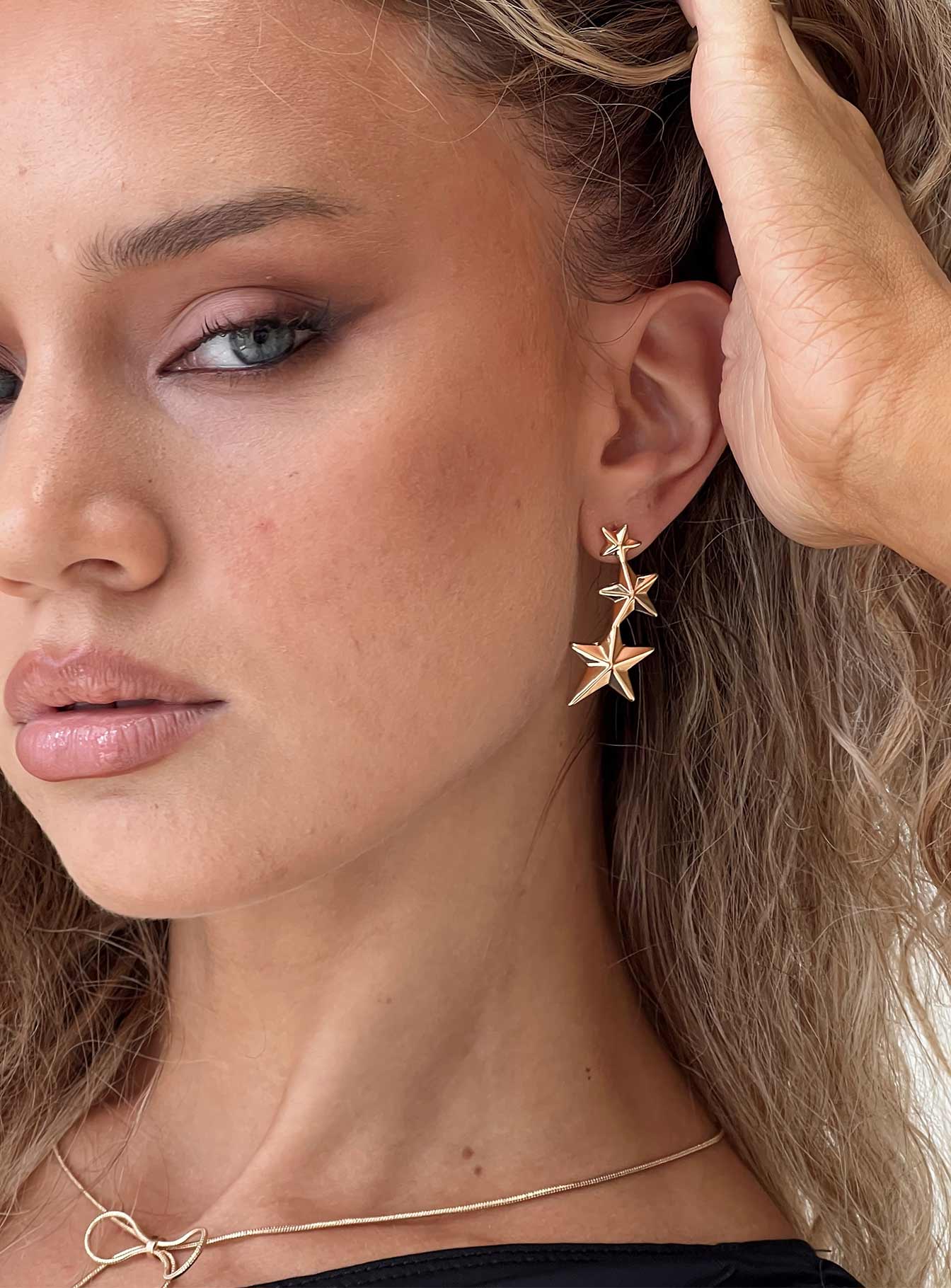 Starry Night Earrings Gold、mySite、solidvoid