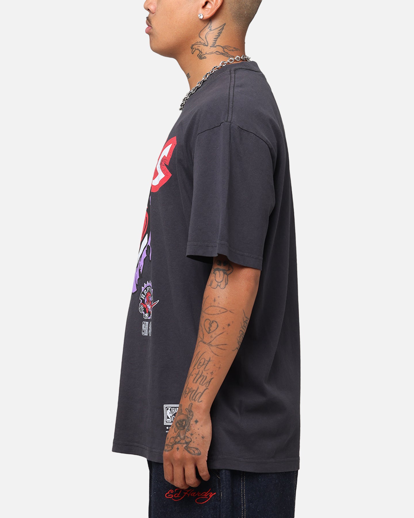 Mitchell & Ness Toronto Raptors T-Shirt Faded Black、mySite、zt4zffjzw