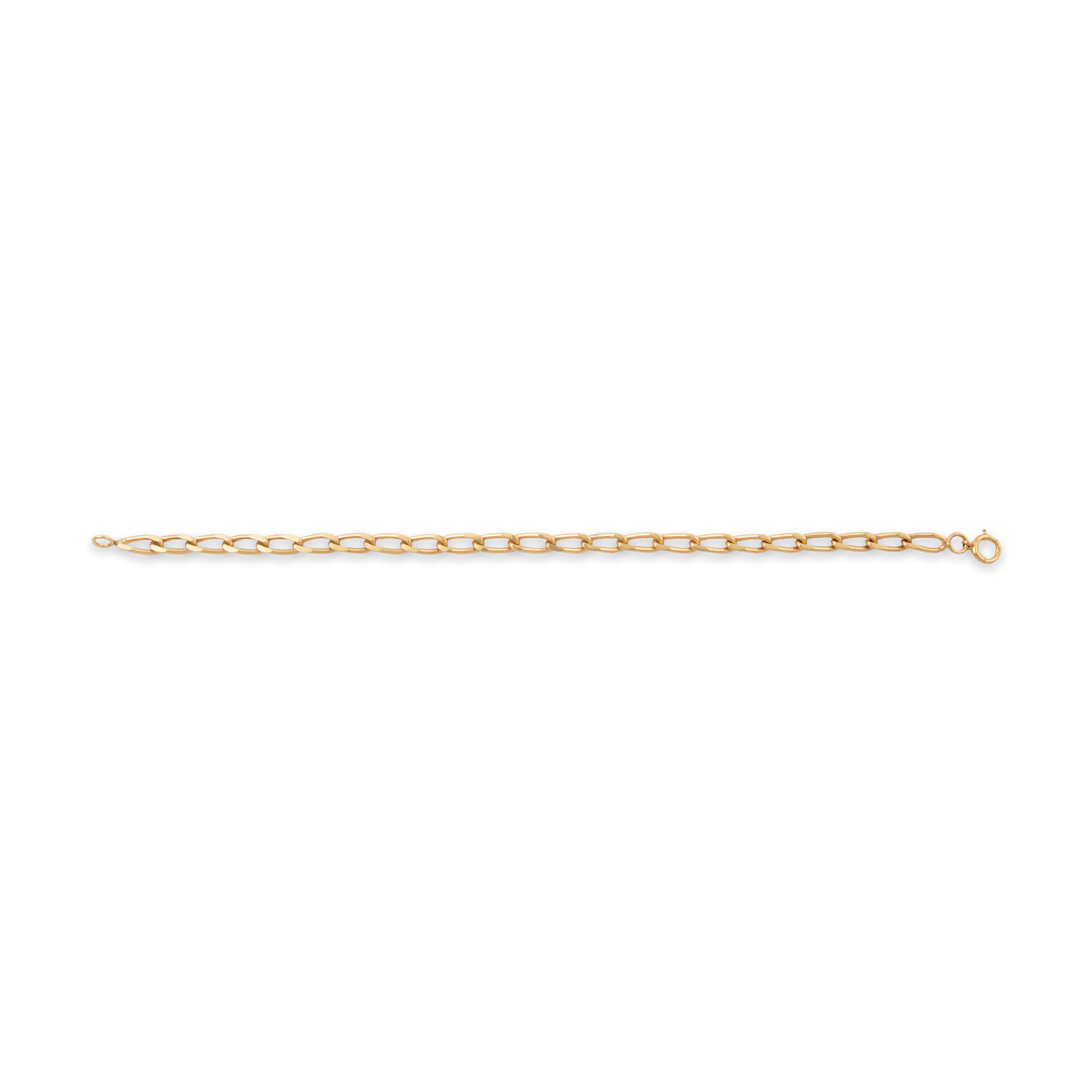Vintage 14k Yellow Gold Elongated Curb Link Bracelet 7、mySite、hinf8tx79