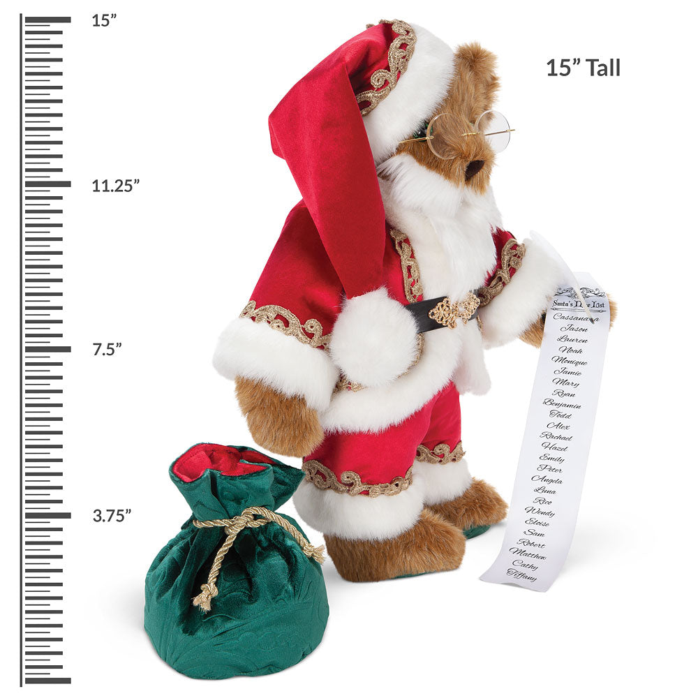 15 In. Limited Edition Night Before Christmas Santa Bear、mySite、pszhyizbm