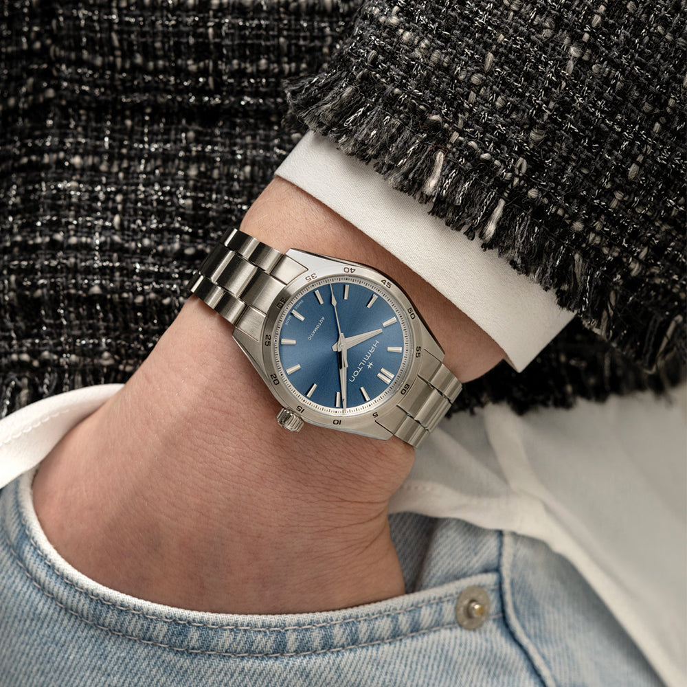 Jazzmaster Performer Auto 34mm - Blue on Bracelet、mySite、botmansion