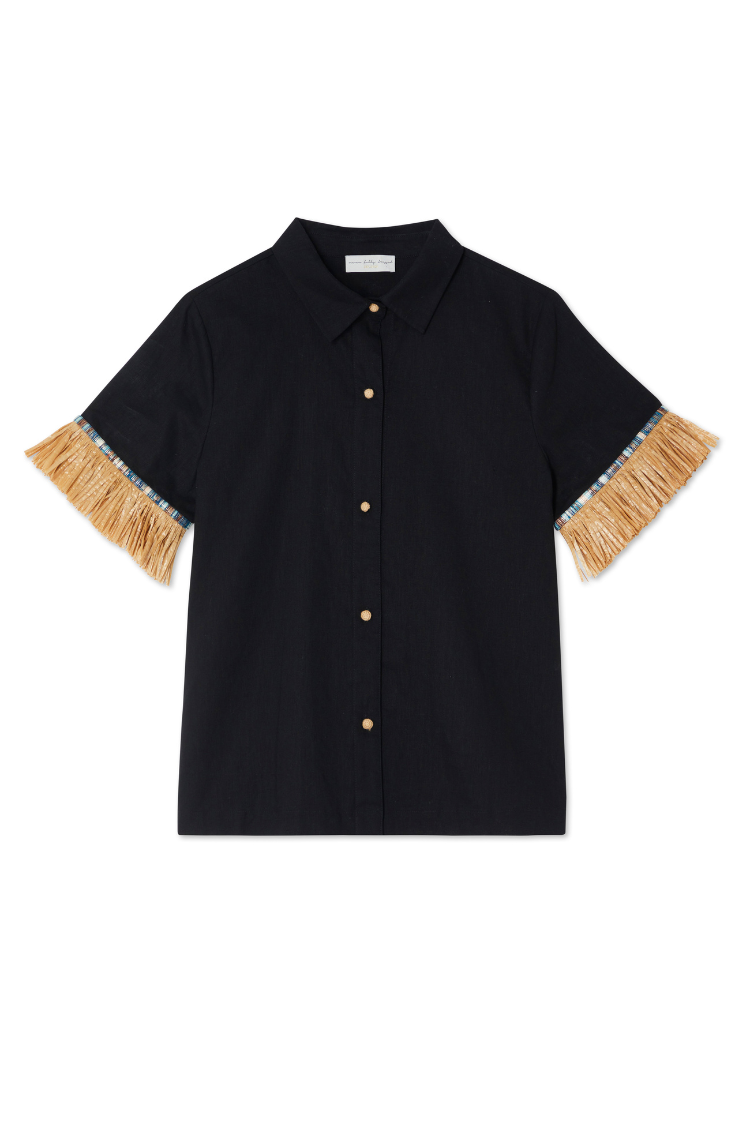 Black Raffia Shirt、mySite、solidvoid