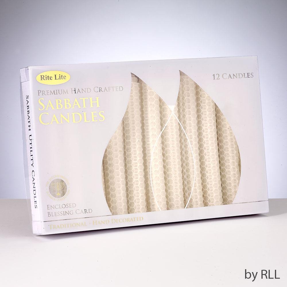 Premium White Beeswax Shabbat Candles | Set of 12、mySite、topwebapps