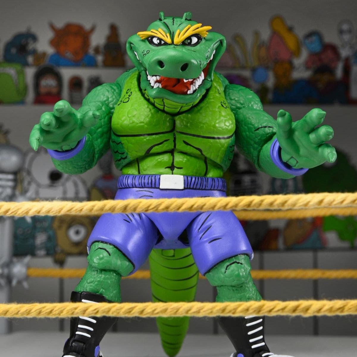 NECA Teenage Mutant Ninja Turtles Stump Wrestling Leatherhead (Archie Comics)、mySite、hgirdovlk