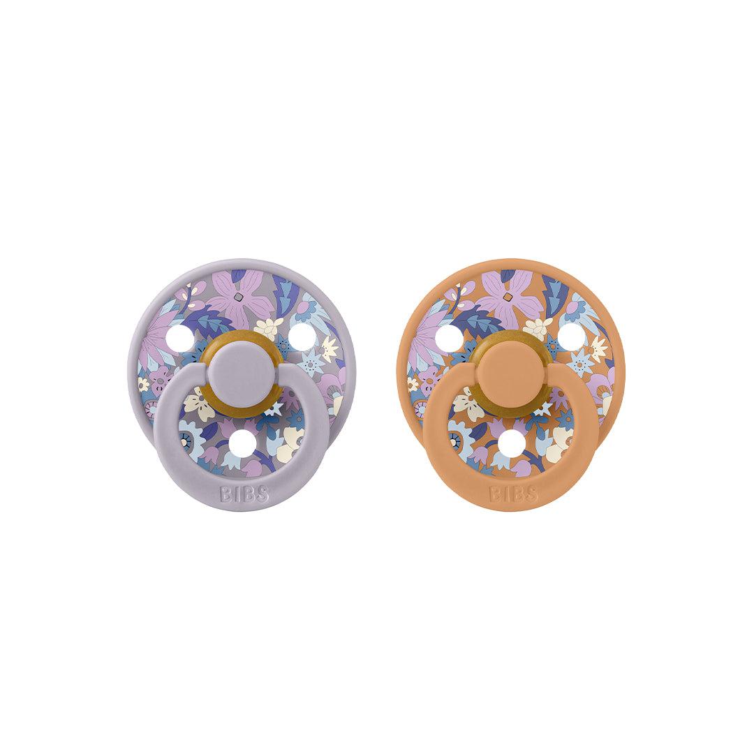  BIBS X LIBERTY Colour Latex Pacifier - 2 Pack - Pumpkin Mix - June Blossom、mySite、merchandisen