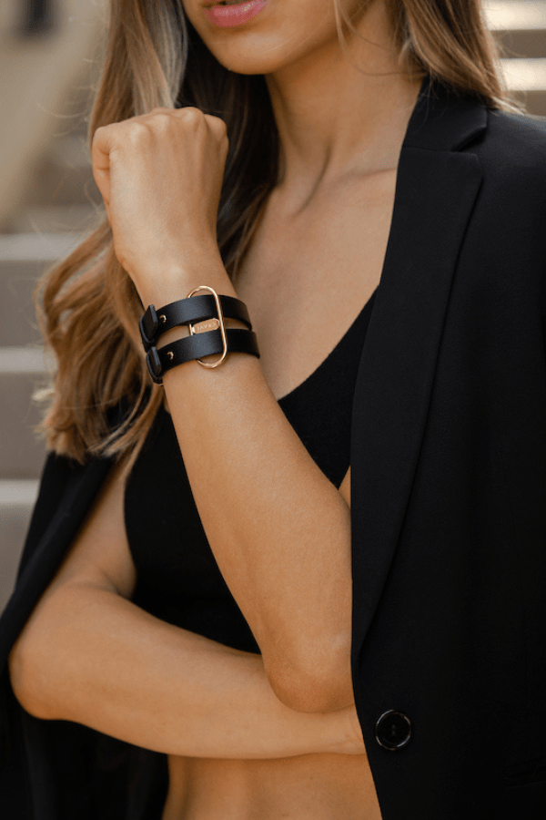 Icon Cuffs - Black/Rose Gold、mySite、bengalsvssteelers