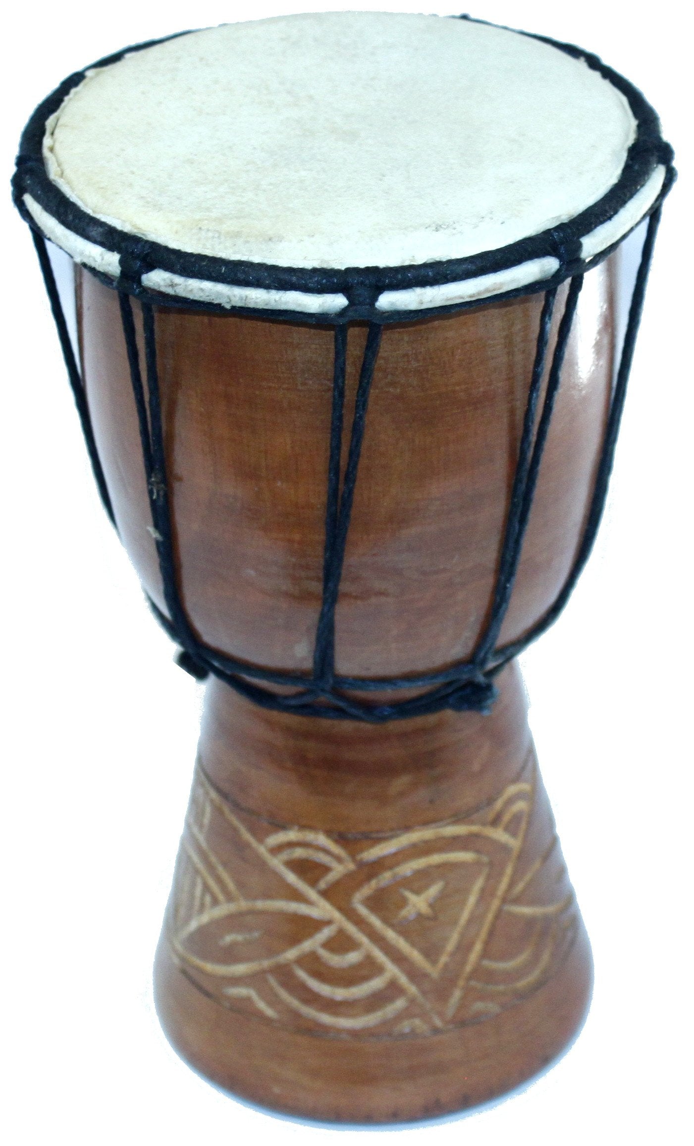  Djembe or Jembe Drum With nature and Animals carving from Jerusalem - Small (19cm or 7.5 Inches high) by Holy Land Market、mySite、elrpsem3k