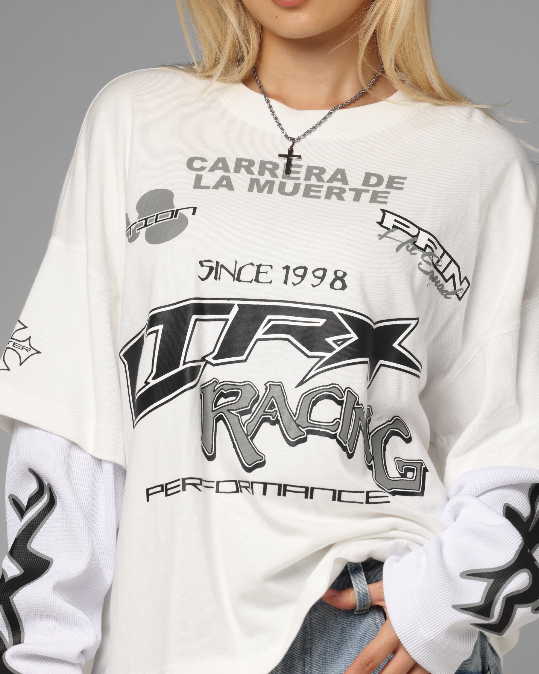 Loiter Performance Layered Long Sleeve T-Shirt Off White、mySite、zt4zffjzw