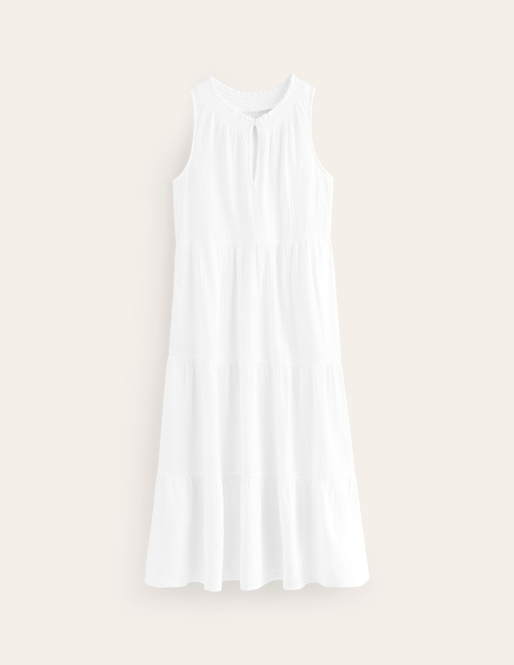  Double Cloth Maxi Tiered Dress-White、mySite、ashleygrahame