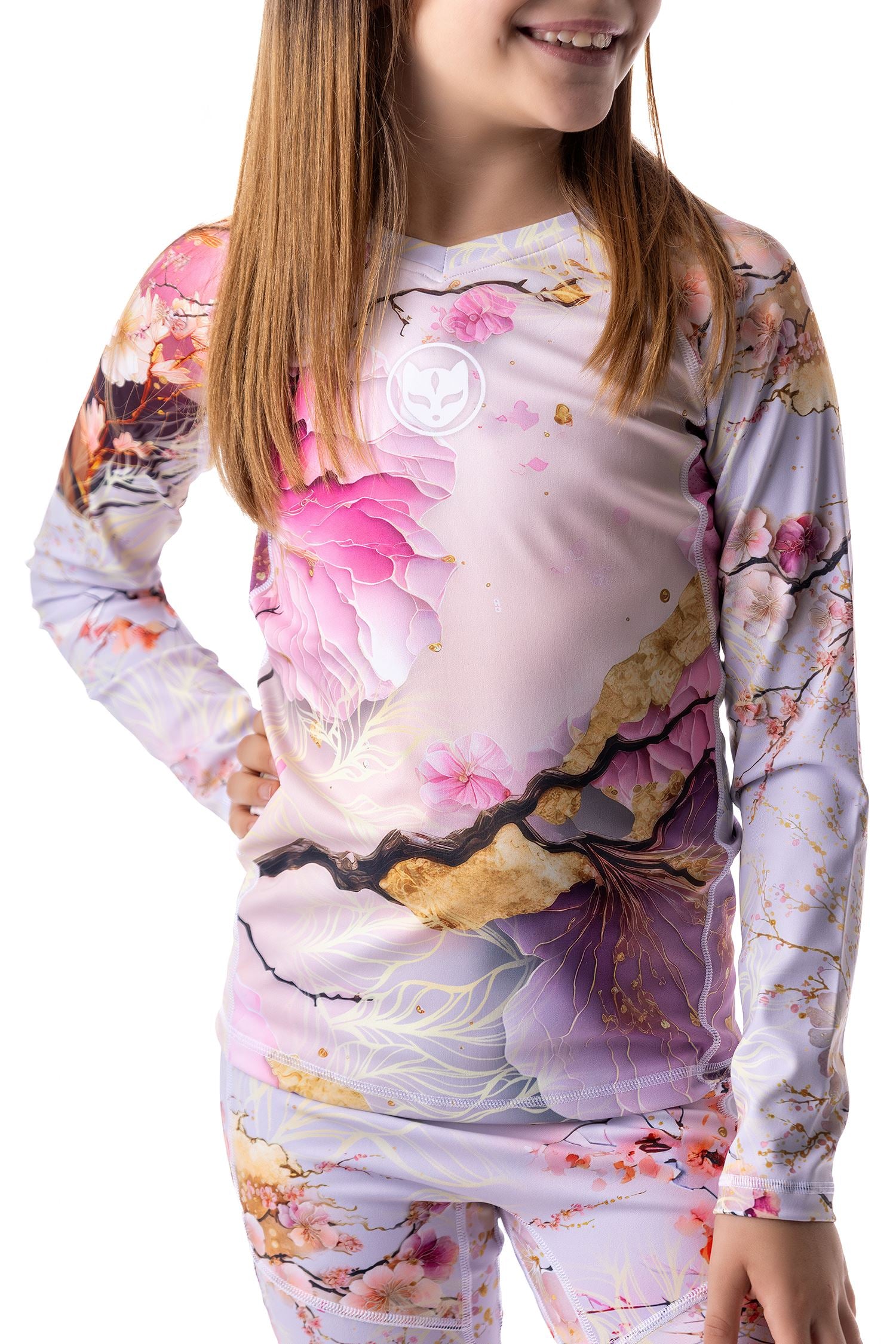 Girls' Sakura Jiu Jitsu Youth Rashguard - Long Sleeve、mySite、gigharbornorthrealestate