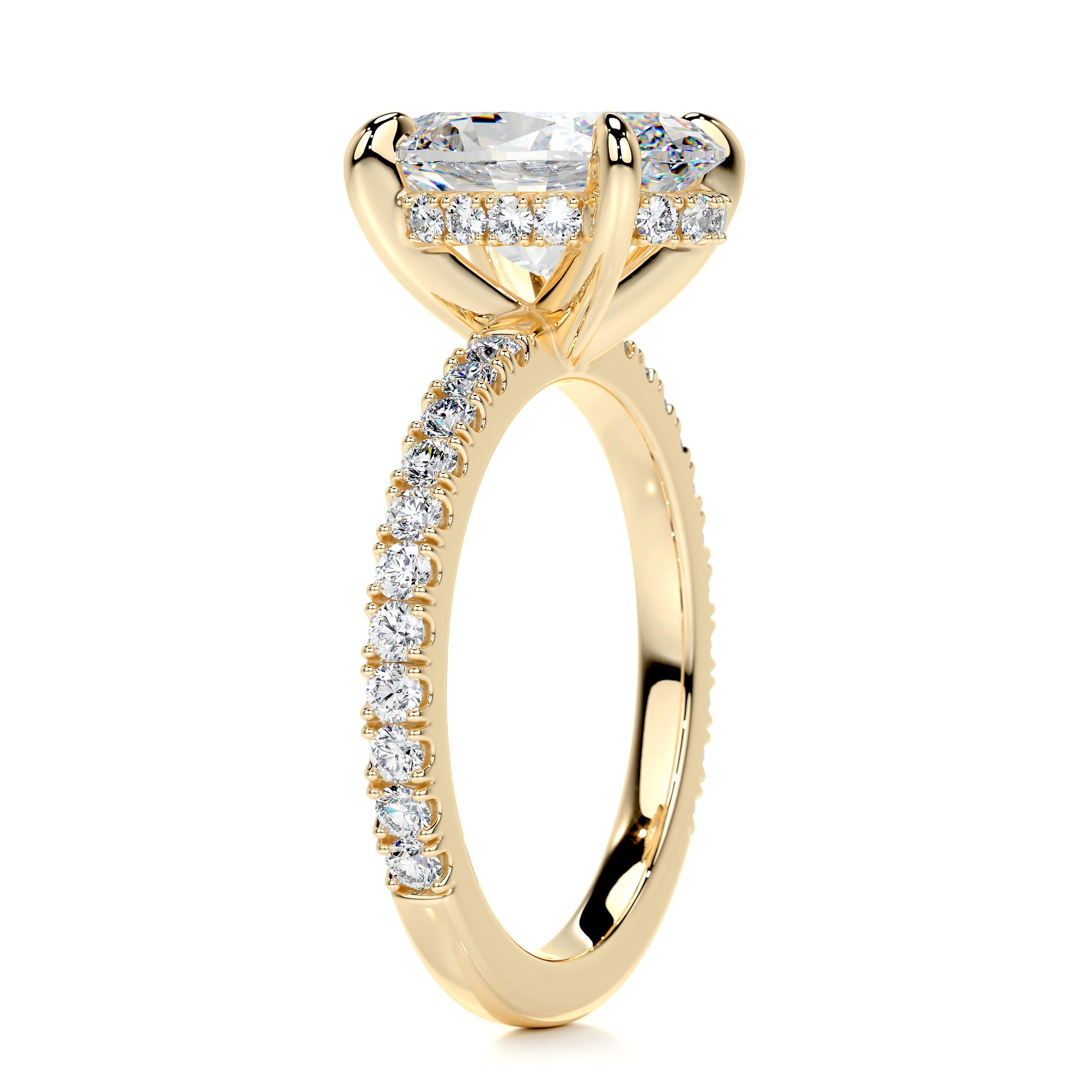 Lucy Moissanite & Diamond Ring -18K Yellow Gold (RTS)、mySite、hinf8tx79
