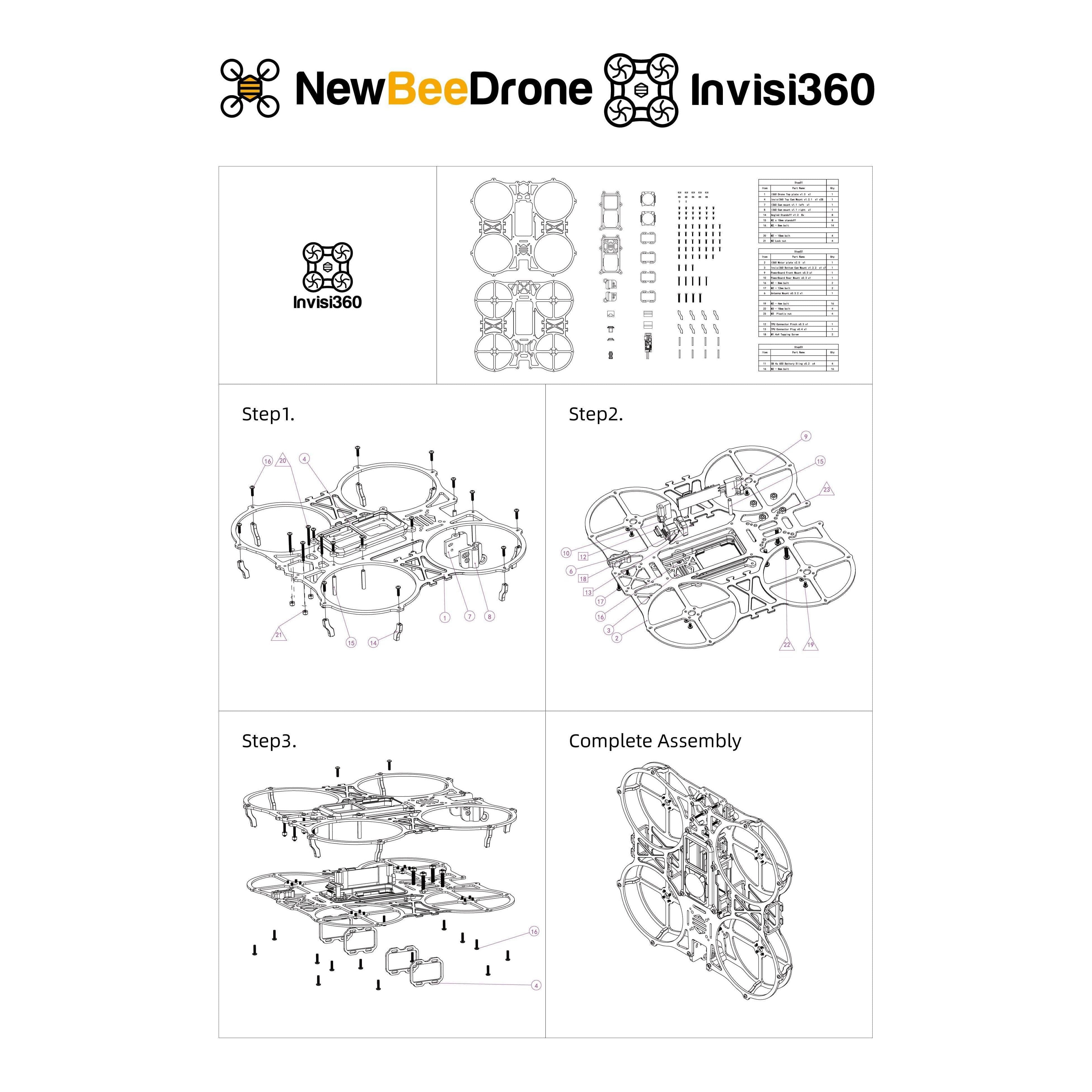  NewBeeDrone Invisi360 Cinewhoop Frame Kit、mySite、merchandisen