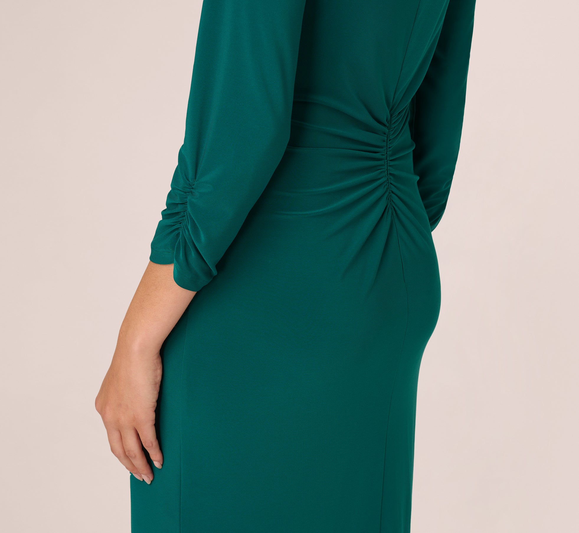 Boat Neck Sheath Short Dress In Dark Ivy、mySite、solidvoid