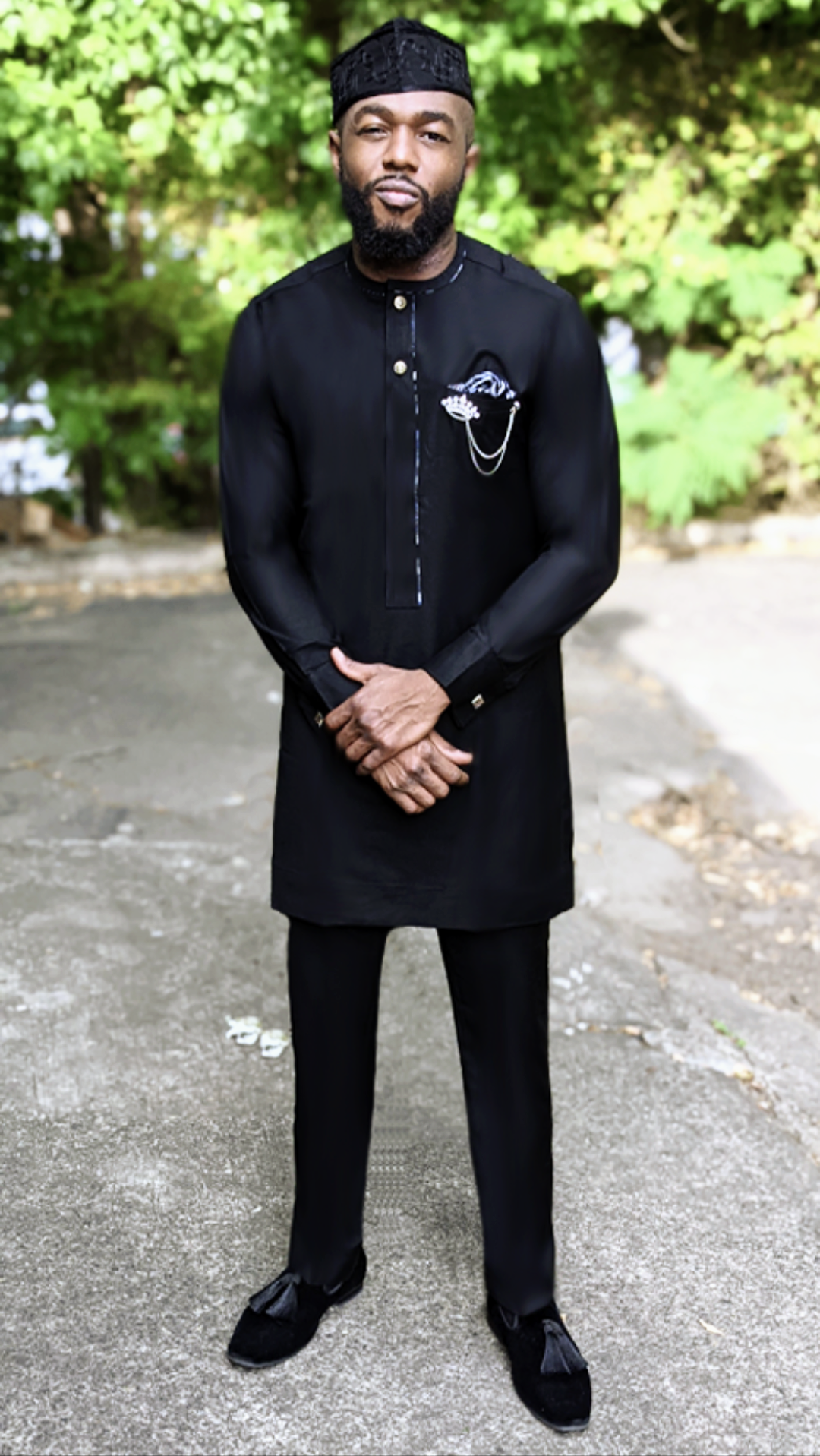 Ansah Black African Senator Dashiki Suit and Pants-DPSNT50、mySite、solidvoid