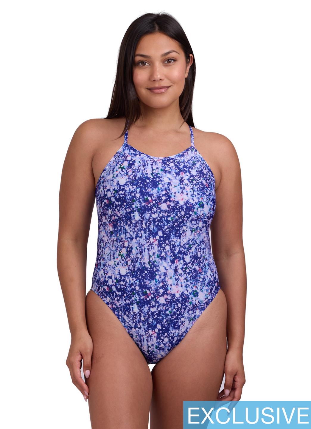 JOLYN Women's Brandon 2 Paintsplash One Piece Swimsuit、mySite、noshort