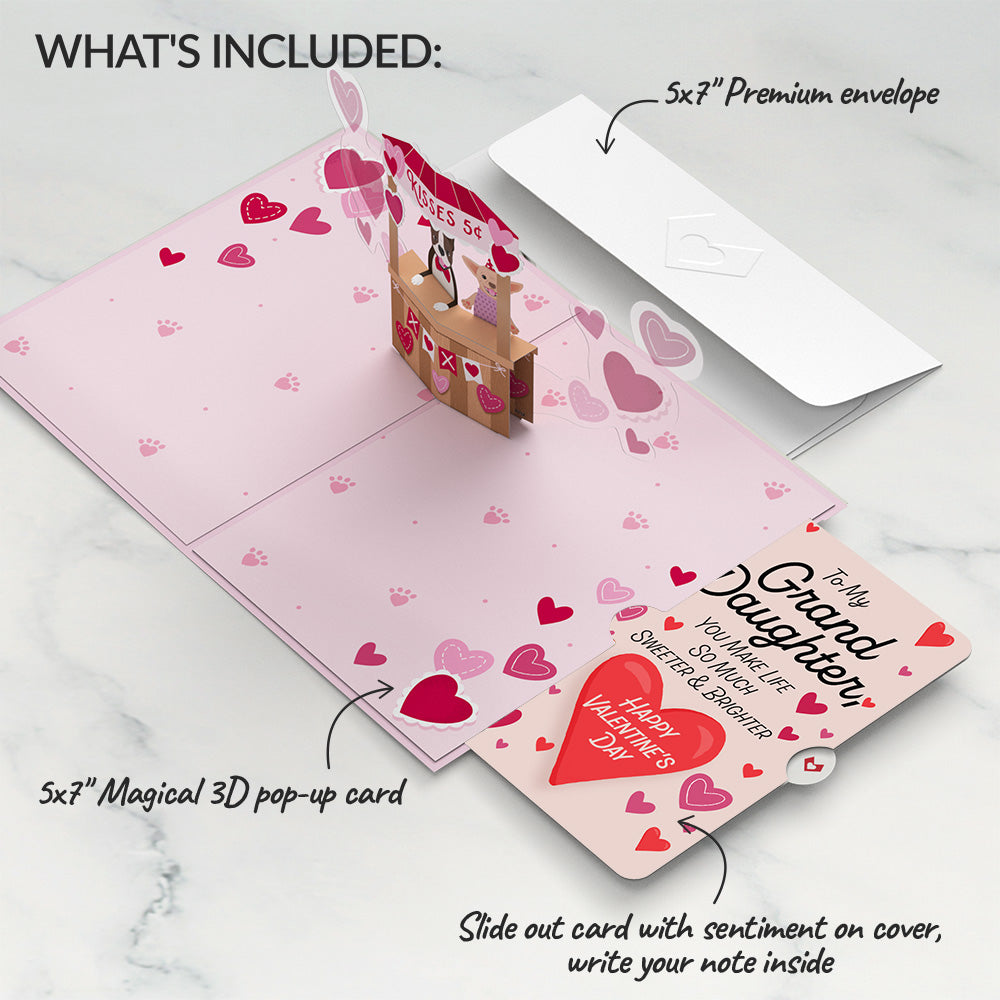 Love You Furever Dog Kisses Valentine Pop-Up Card and Sentiment Set for Granddaughter、mySite、solidvoid