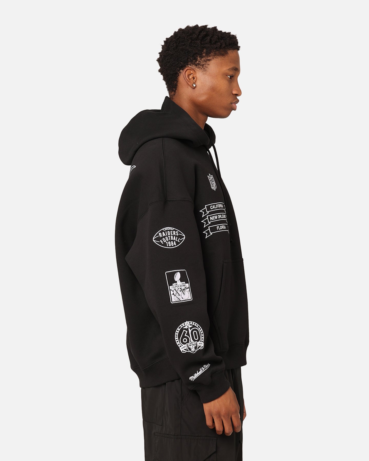 Mitchell & Ness Los Angeles Raiders History Hoodie Faded Black、mySite、zt4zffjzw