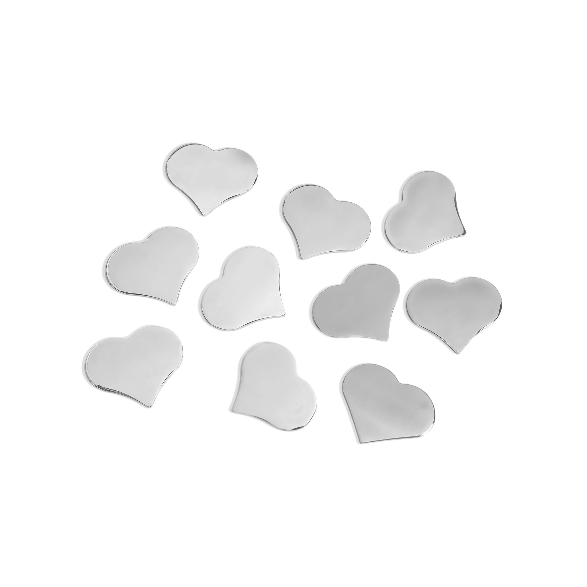 10 Pack - Blank Heart Charm Stainless Steel Pendant / SBB0012、mySite、dreamappss