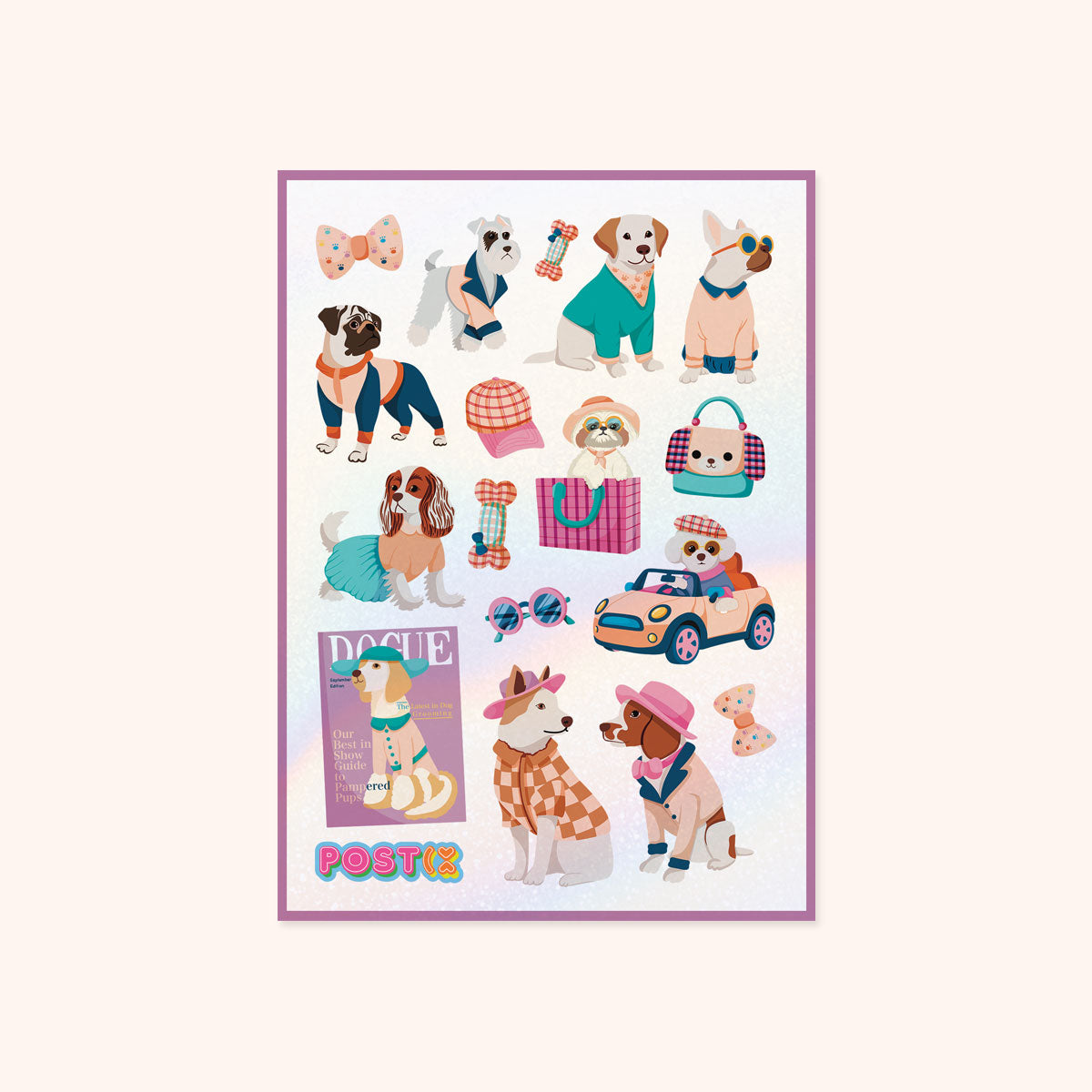  Dogue Models Hologram Sticker Sheet、mySite、ghnorth