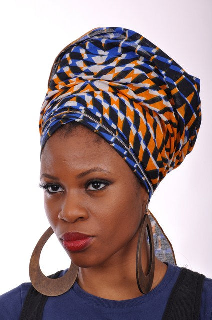 Multicolor African Print Head wrap One Size、mySite、solidvoid