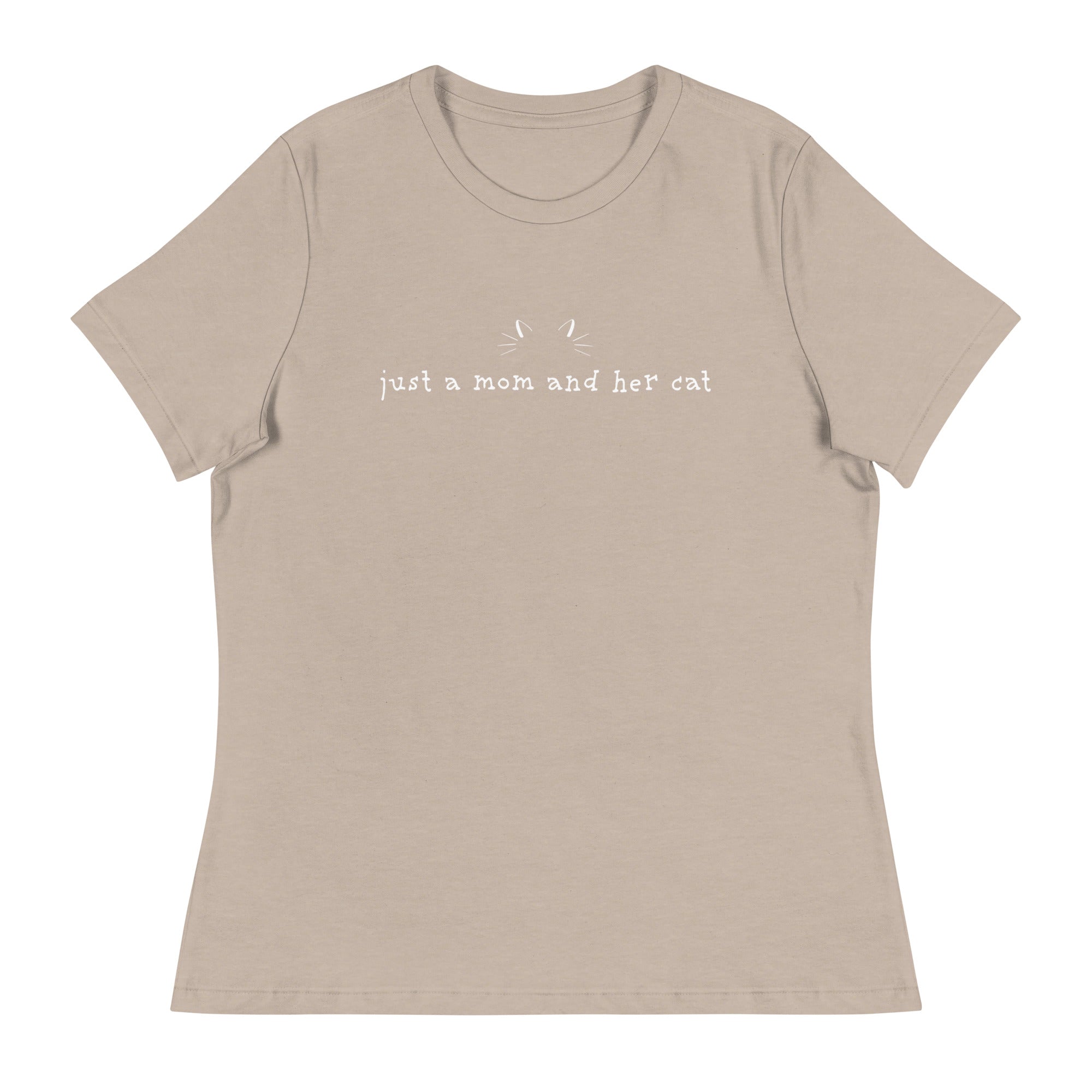 Just A Mom & Her Cat Women's Relaxed T-Shirt、mySite、camillekostekn