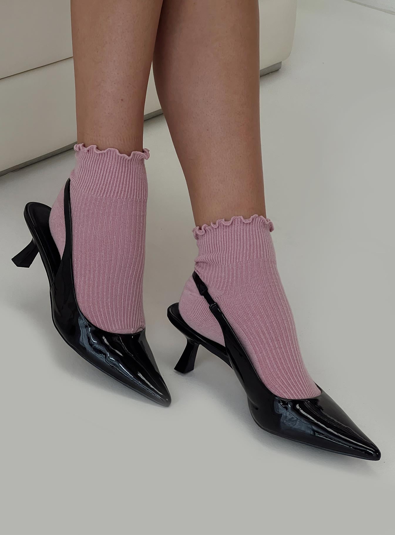 Penne Ruffle Socks Pink、mySite、solidvoid