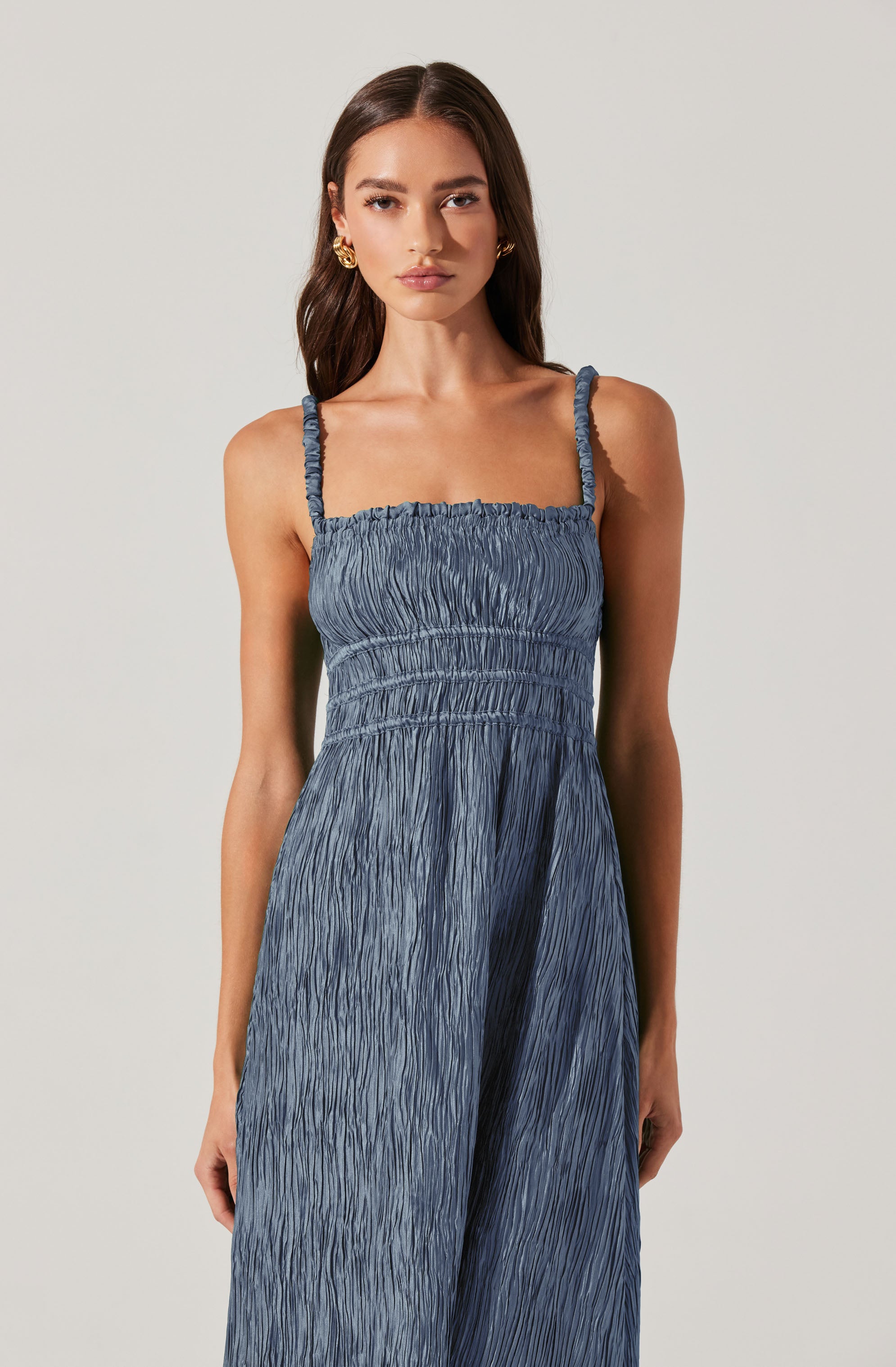 Neelam Smocked Open Back Dress、mySite、solidvoid