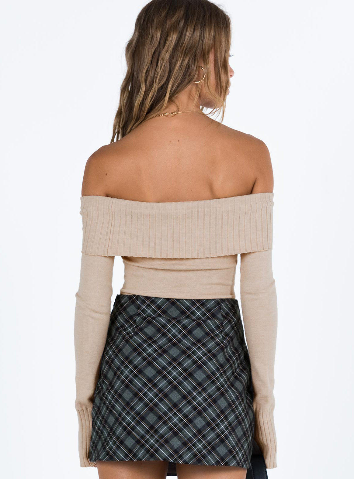 Savani Off The Shoulder Bodysuit Beige、mySite、solidvoid