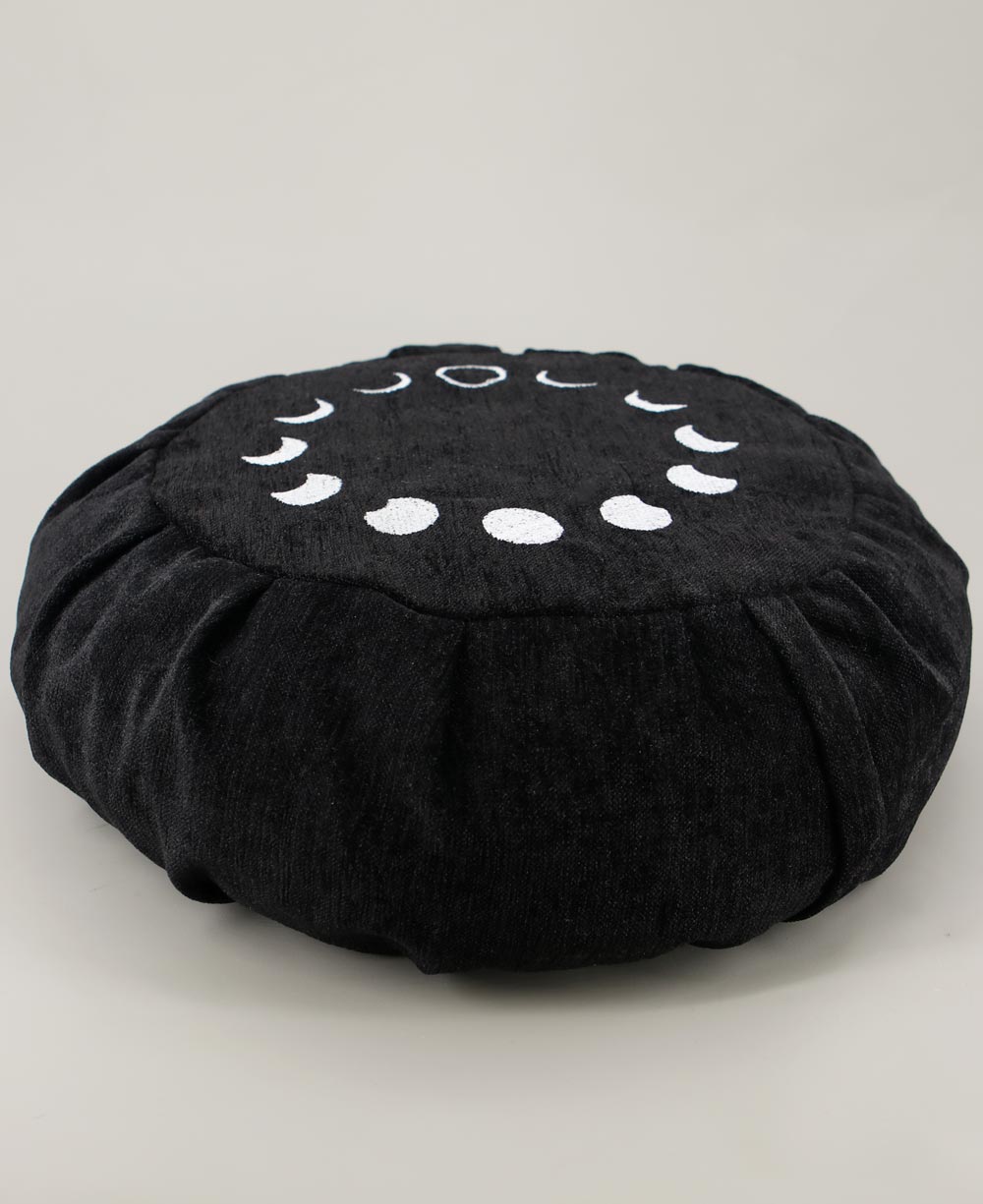 Moon Phase Black Zafu Meditation Cushion、mySite、topwebapps