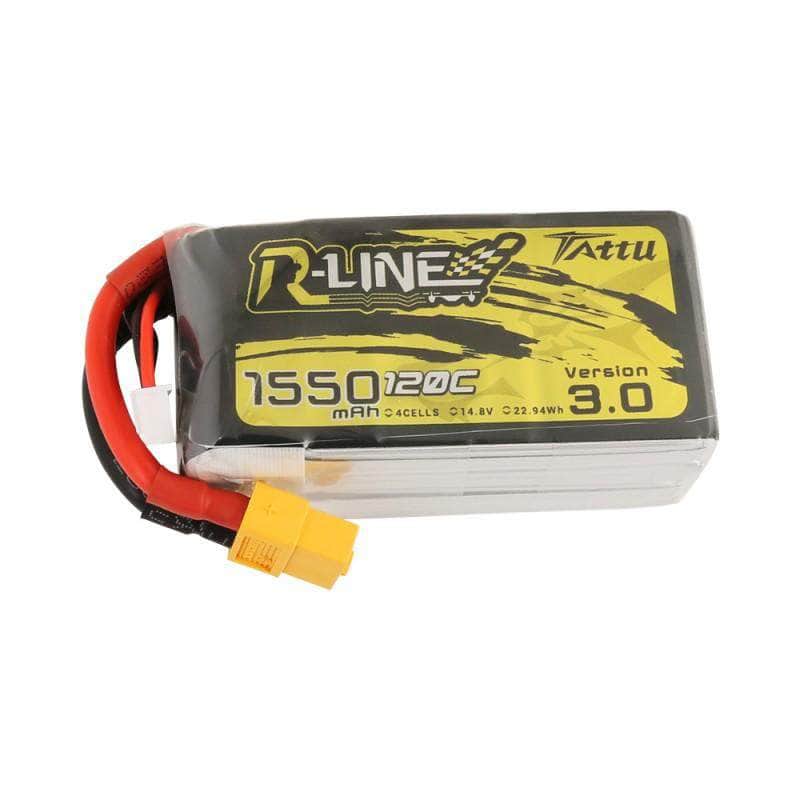  Tattu R-Line Version 3.0 14.8V 4S 1550mAh 120C LiPo Battery - XT60、mySite、merchandisen