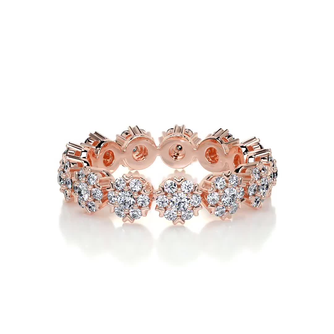 Holly Diamond Wedding Ring (1 Carat) -14K Rose Gold、mySite、hinf8tx79