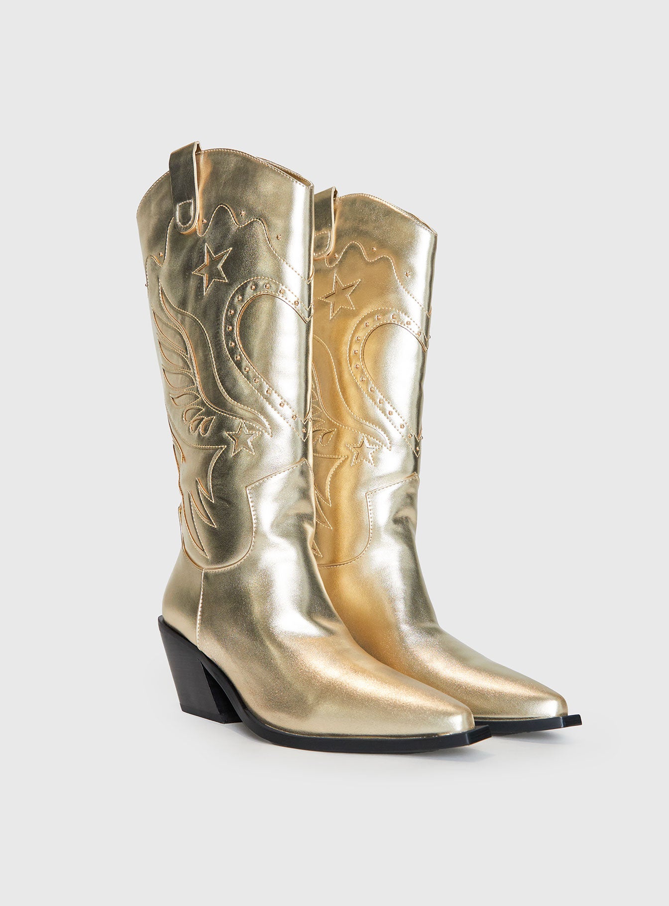 Billini Everlyn Cowboys Boots Gold Metallic、mySite、solidvoid