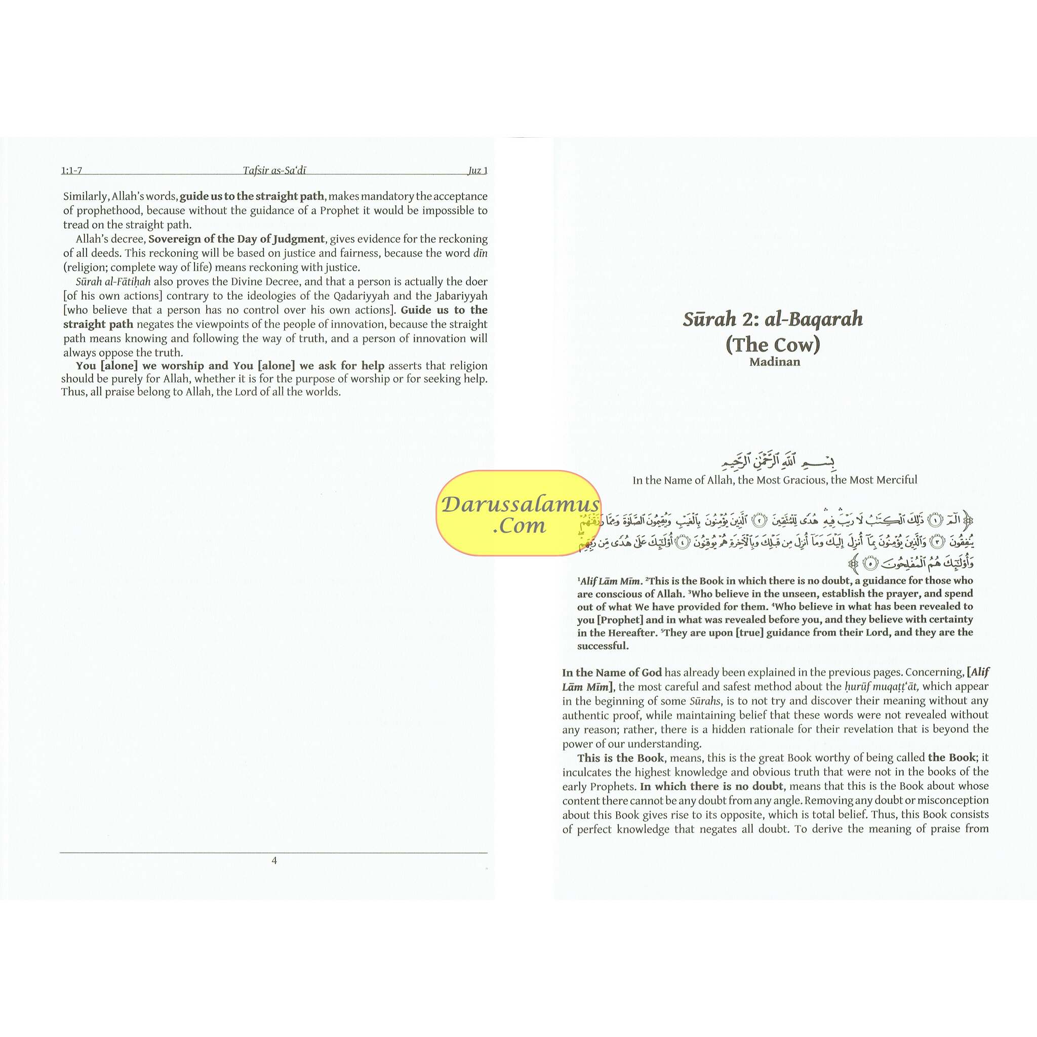 Tafsir As Sadi Volume 1 By Shaikh Abd Ar-Rahman B. Nasir As Sadi、mySite、topwebapps