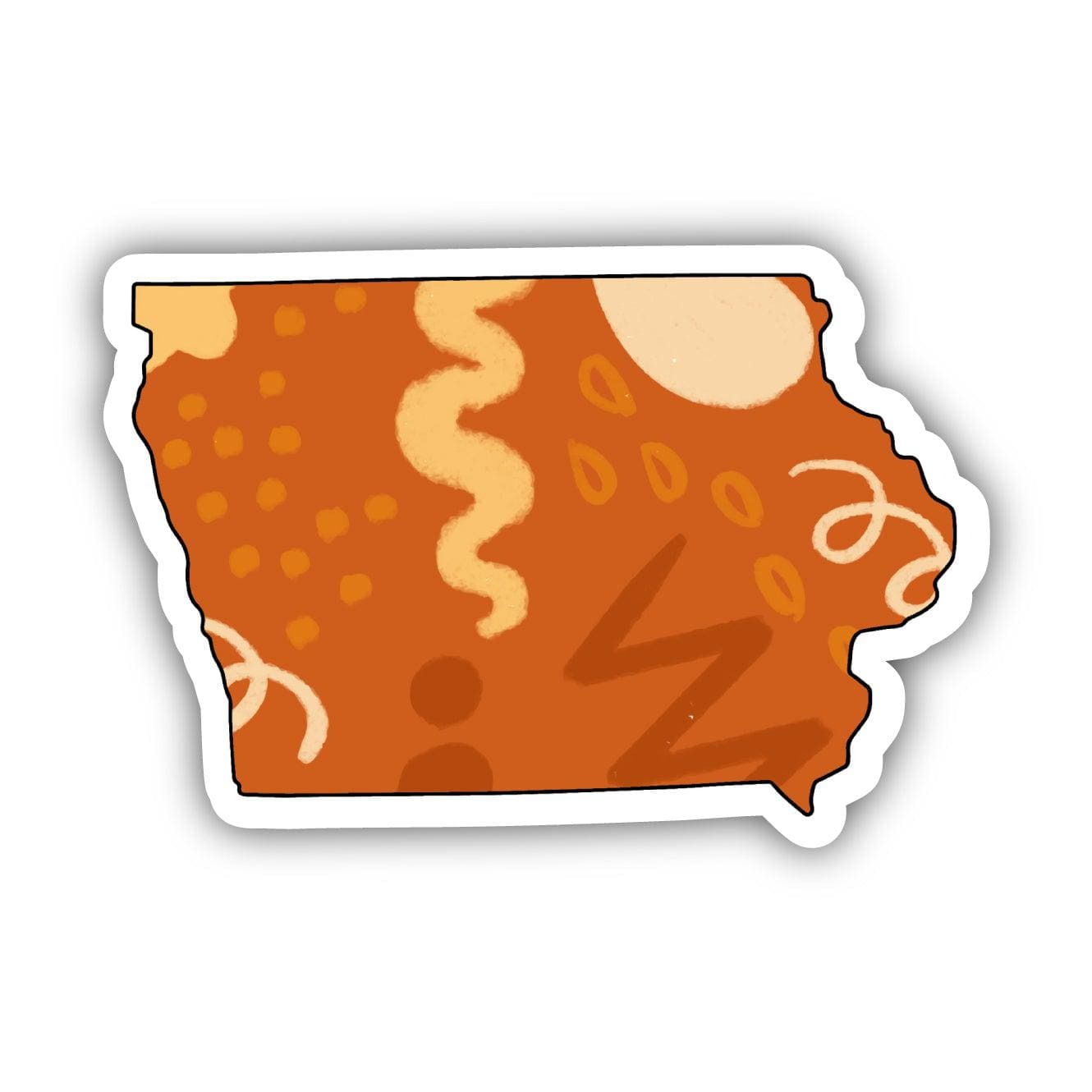  Iowa Orange Abstract Sticker、mySite、ghnorth