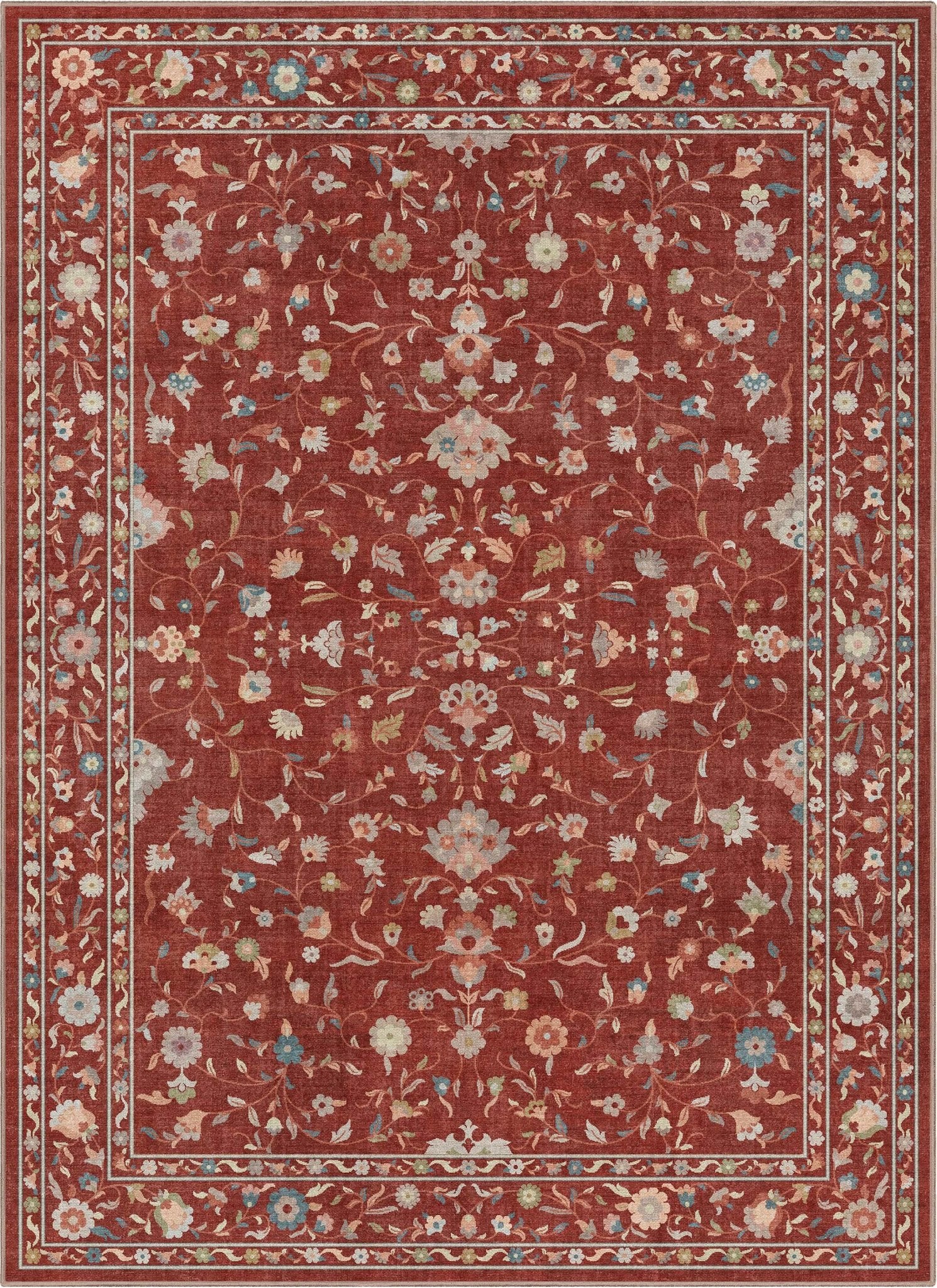 Venice Hereke Floral Botanical Rug – Easy Clean, Stylish Elegant Design、mySite、gigharbornorthrealestate