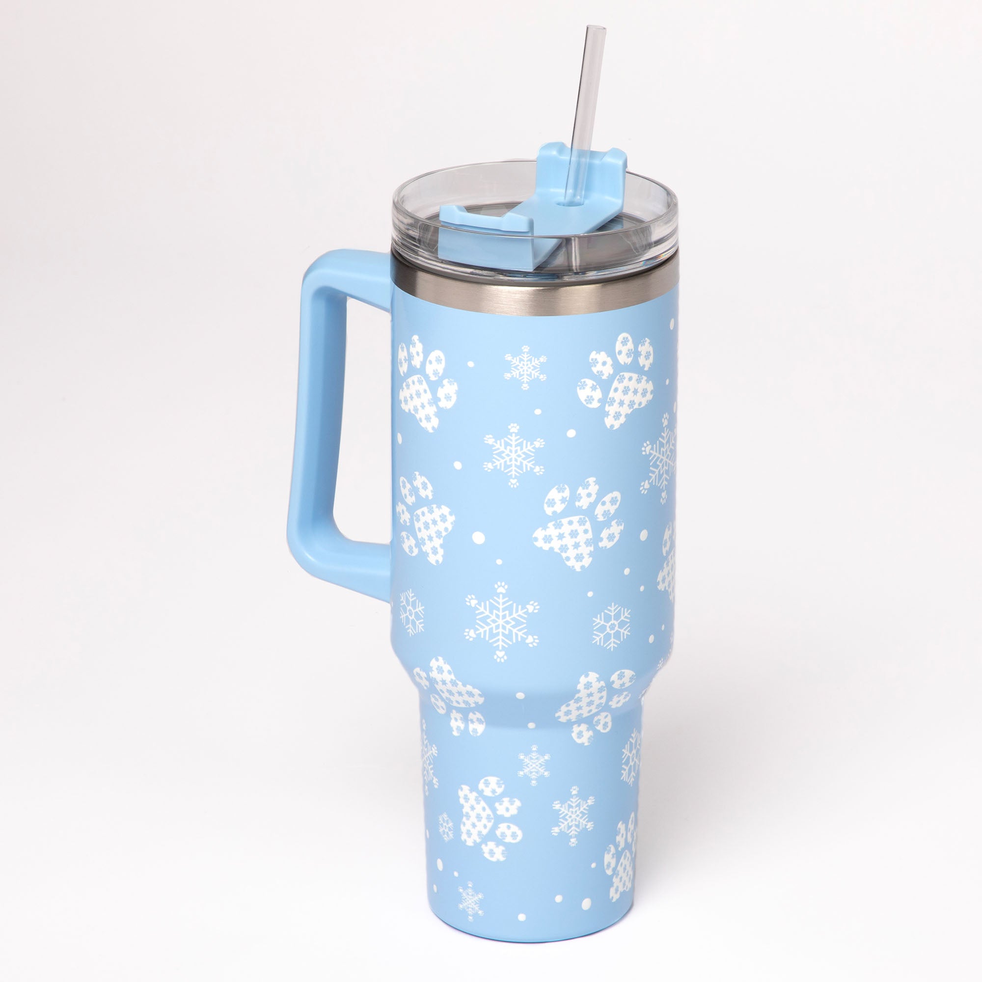 Paw Print Vacuum Sealed Stainless Steel Tumbler - 40 oz、mySite、camillekostekn