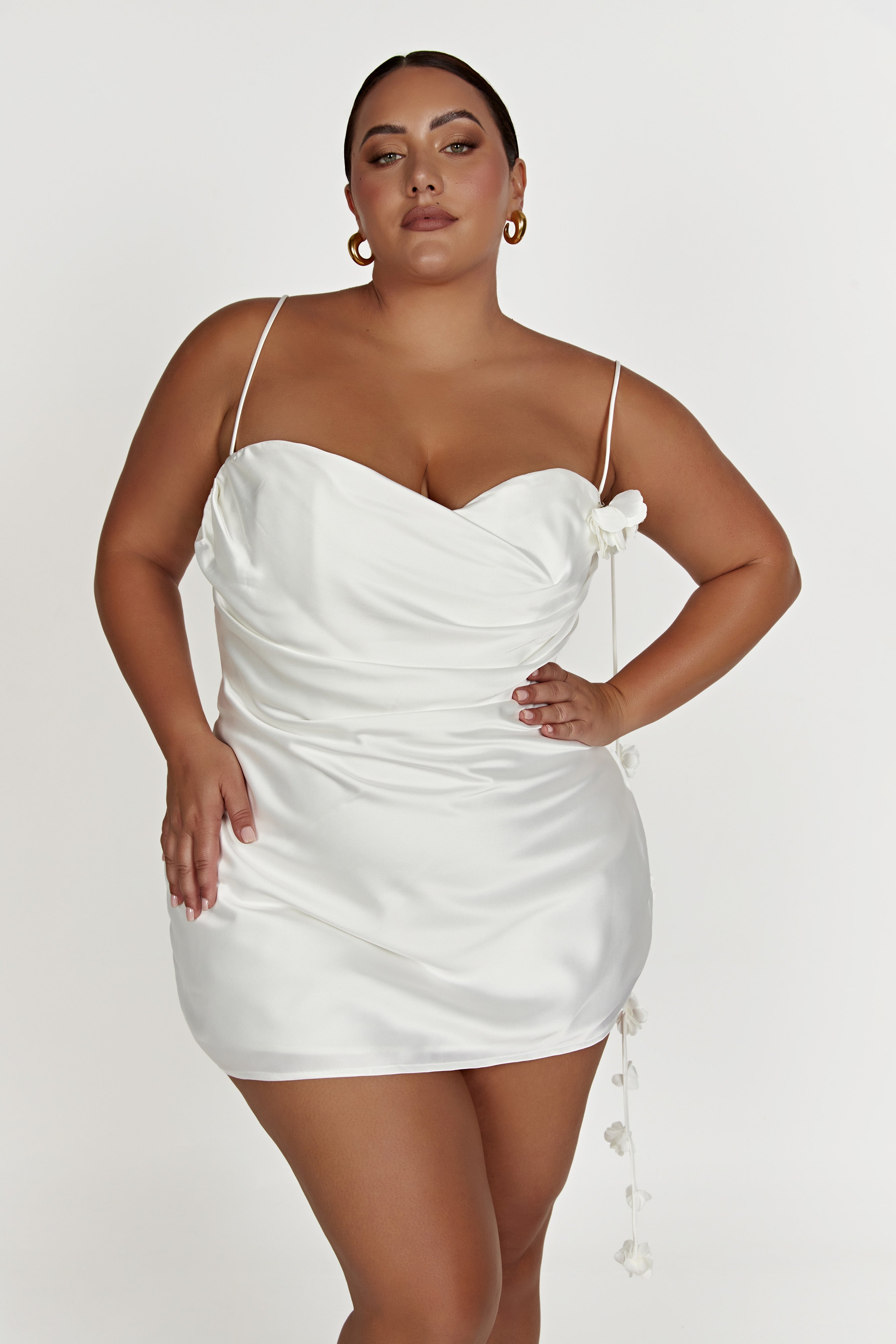Otillie Rose Halter Mini Dress - White、mySite、solidvoid