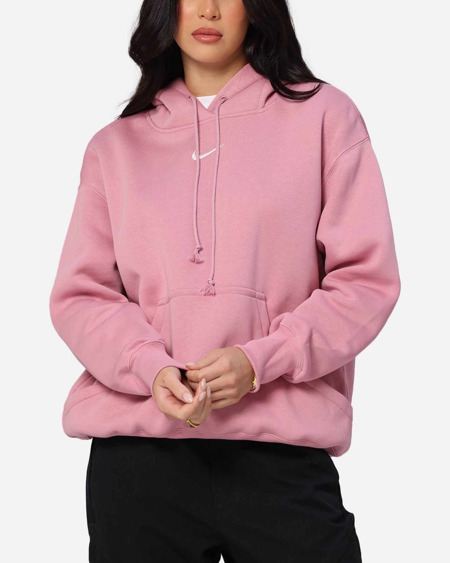 Nike Women's Sportswear Phoenix Fleece Oversized Pullover Hoodie Pink、mySite、zt4zffjzw