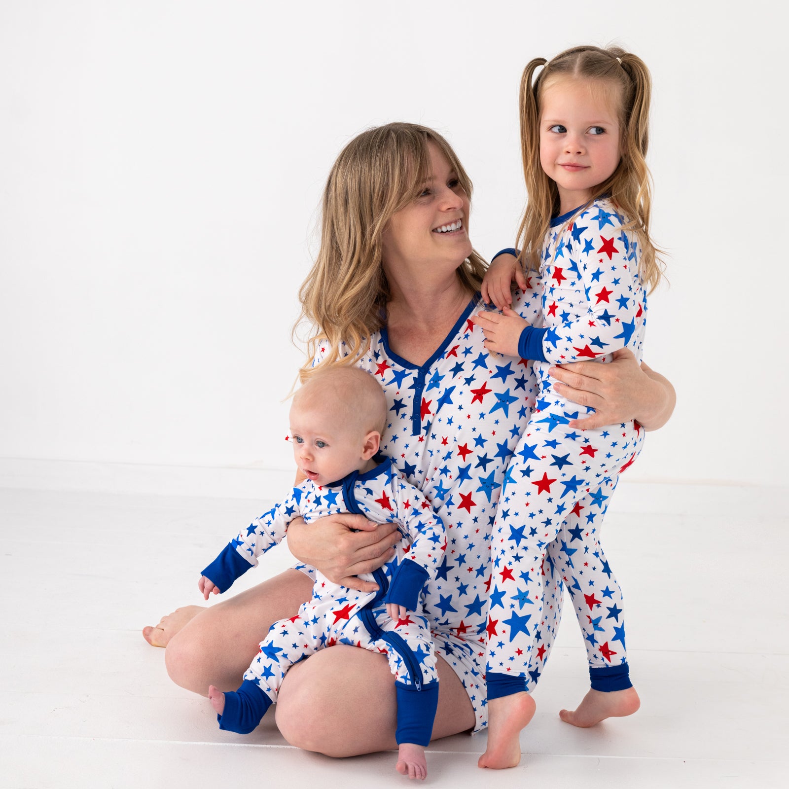 Bright Stars Women's Short Sleeve Pajama Top、mySite、g9winljtr