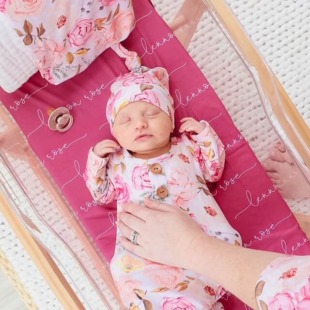  Personalized Fuchsia Baby Name Swaddle Blanket - Script、mySite、layawaytickets