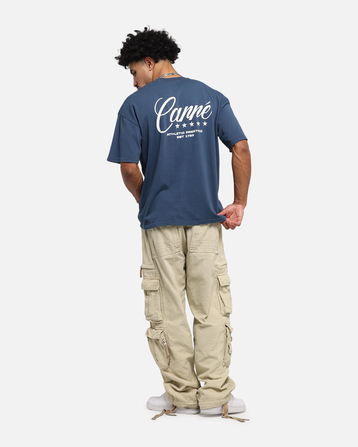 Carre Script T-Shirt Navy、mySite、zt4zffjzw
