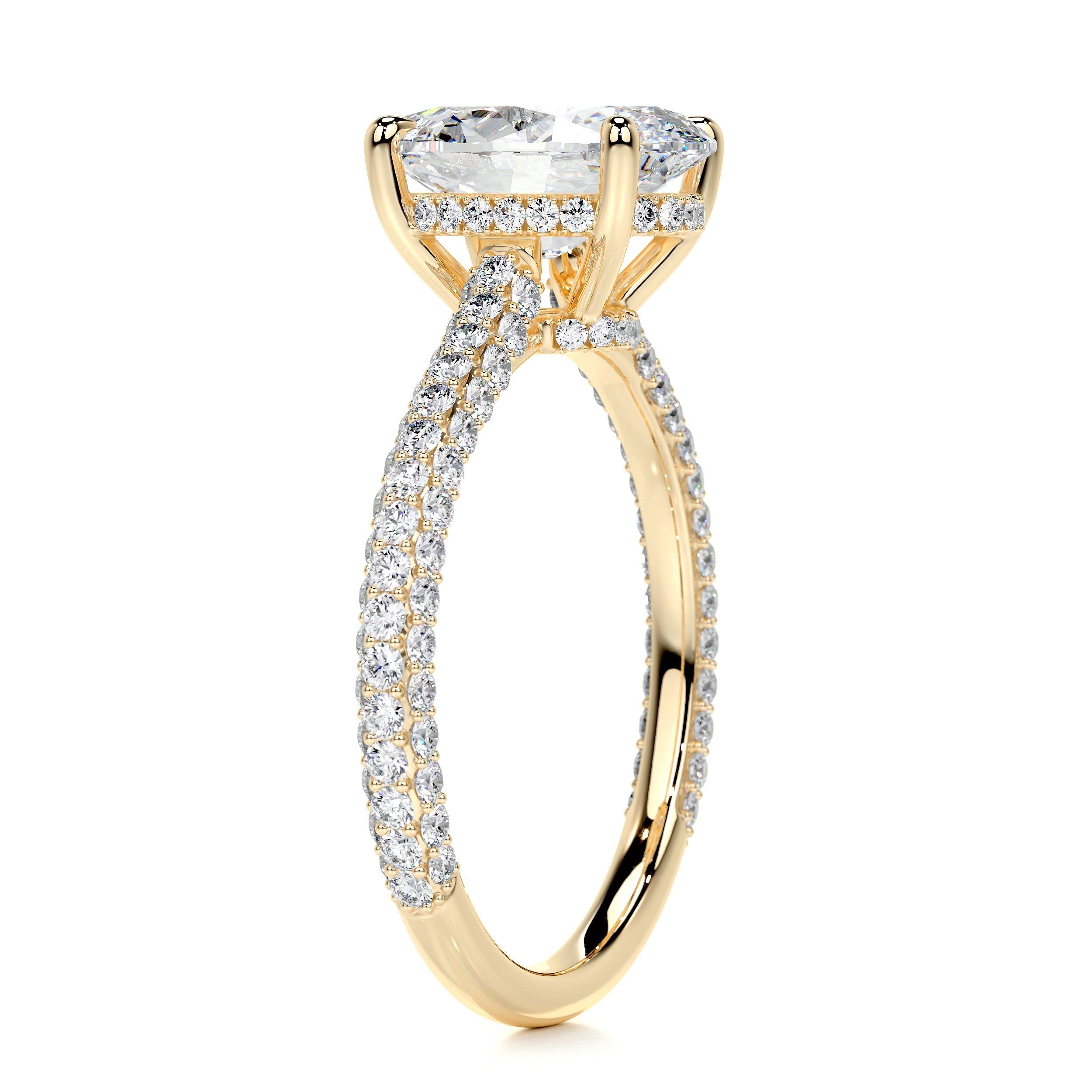 Rebecca Moissanite & Diamond Ring -18K Yellow Gold (RTS)、mySite、hinf8tx79