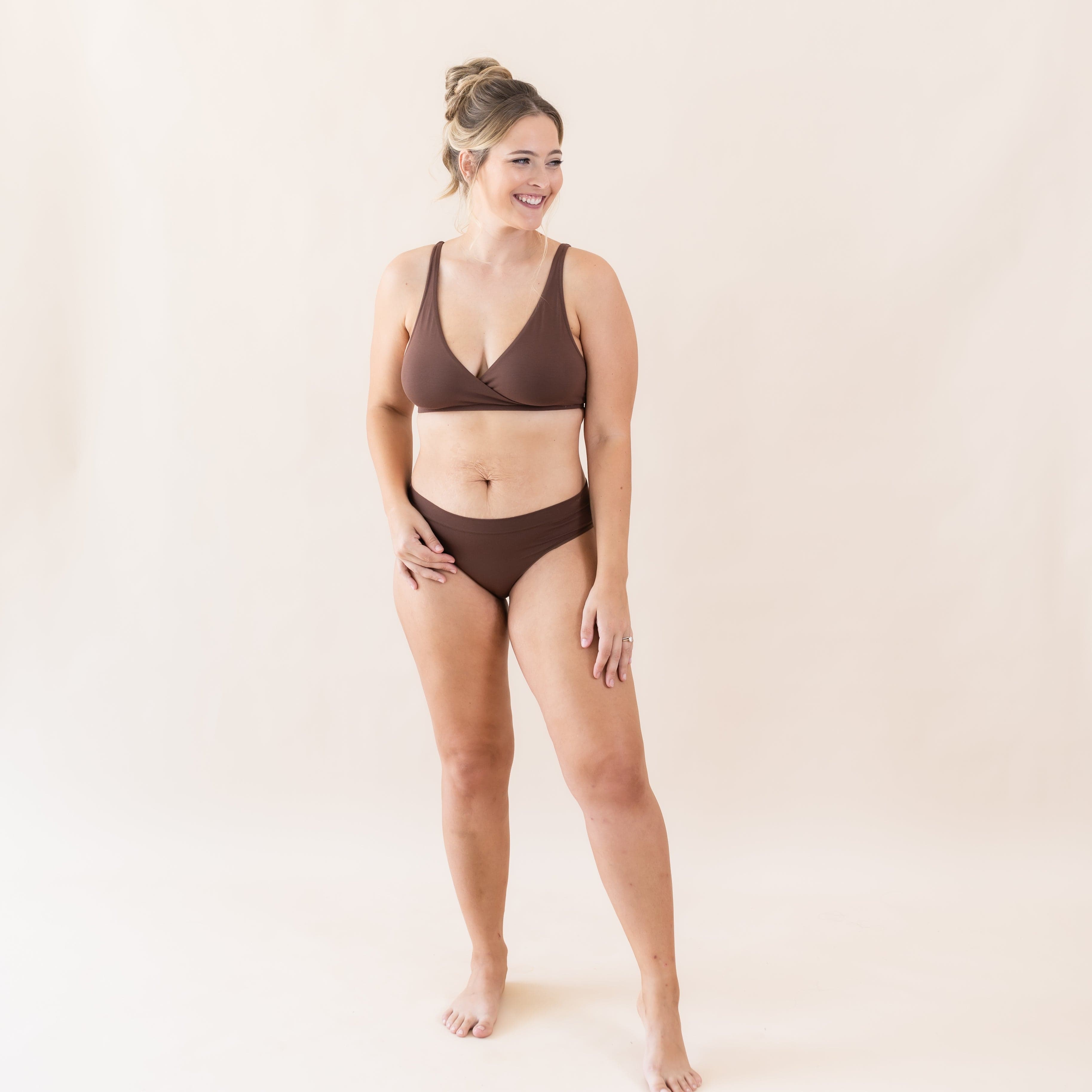  Women's Cross Front Bralette in Toffee、mySite、layawaytickets