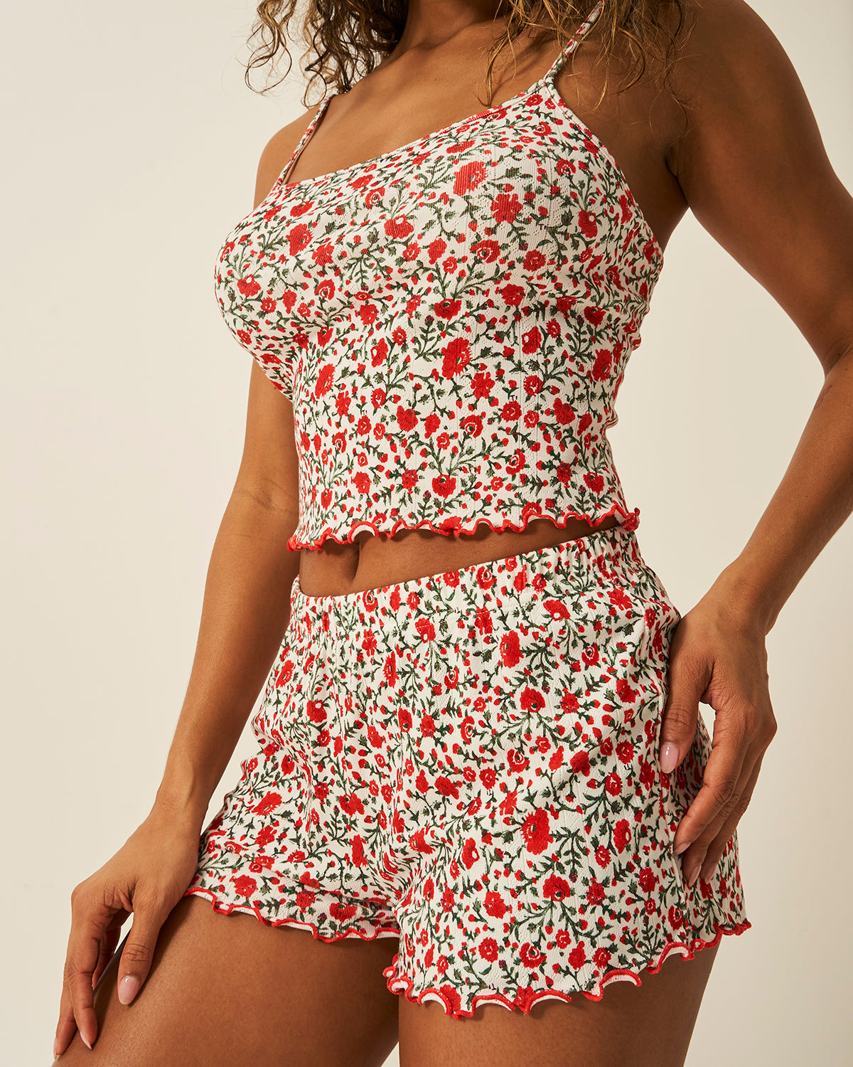 Pointelle Pyjama Shorts - RIXO Daisytrail、mySite、bengalsvssteelers