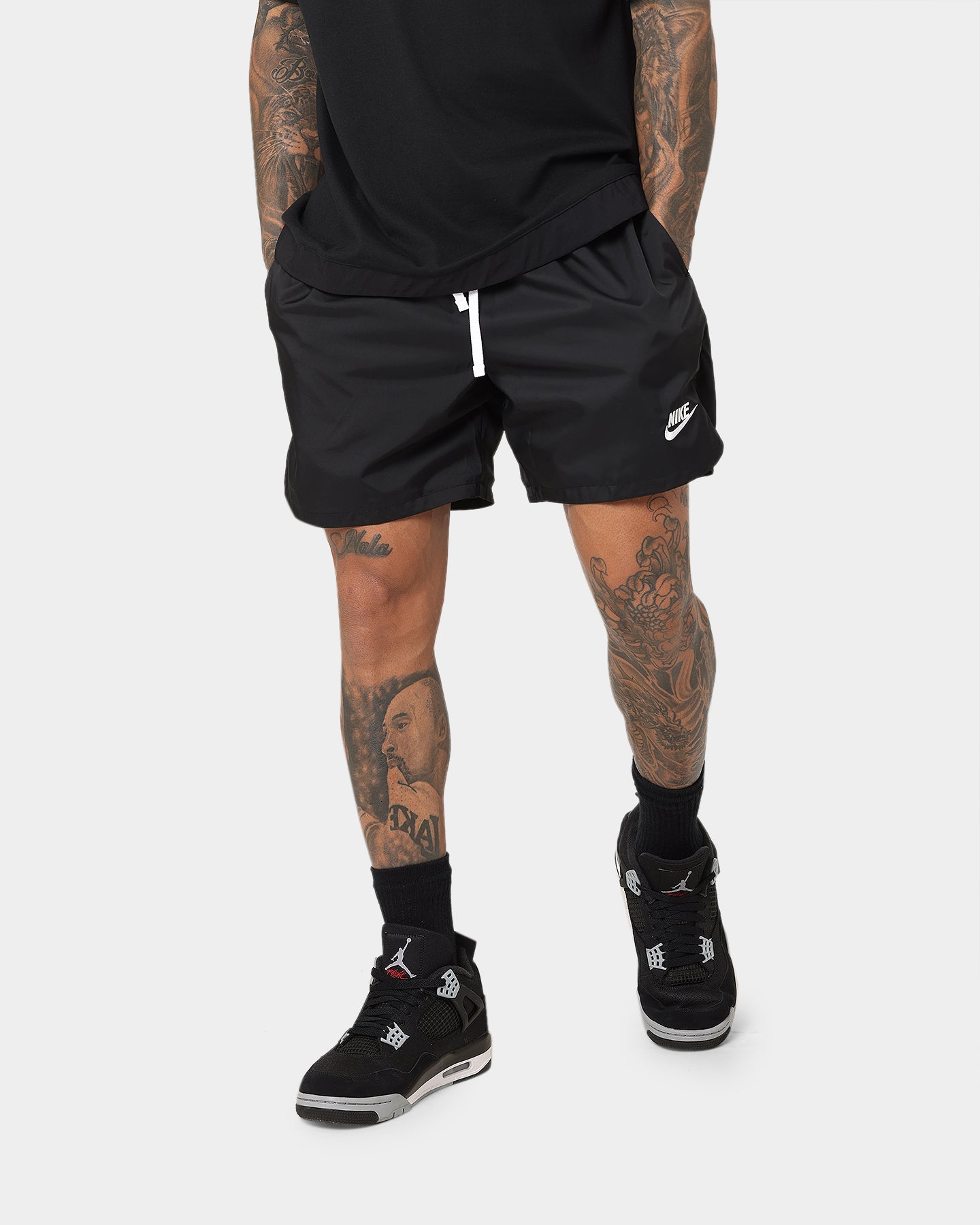 Nike Sportswear Woven Flow Shorts Black/White、mySite、zt4zffjzw