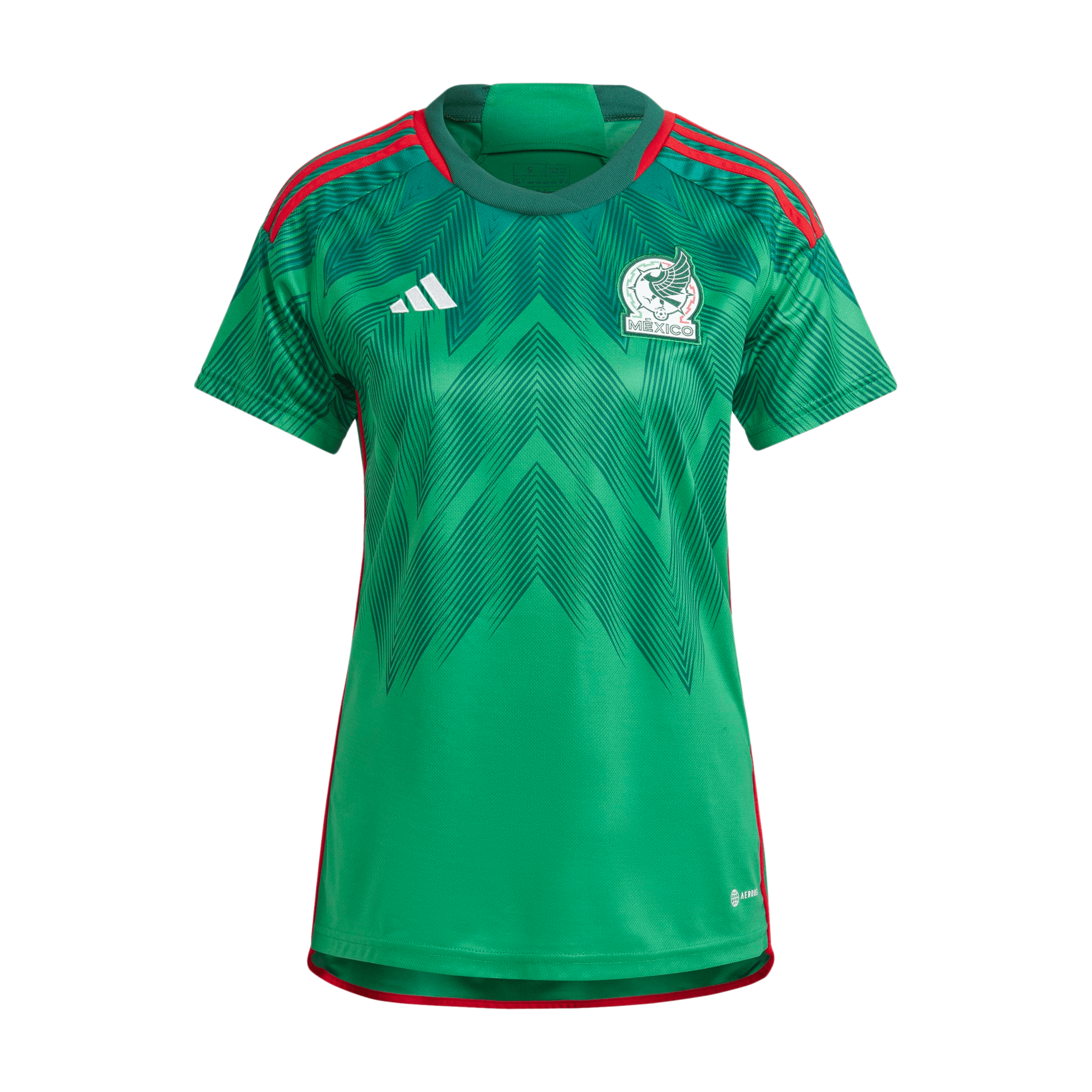 adidas Women's Mexico 2022 Home Jersey Vivid Green/Green、mySite、noshort