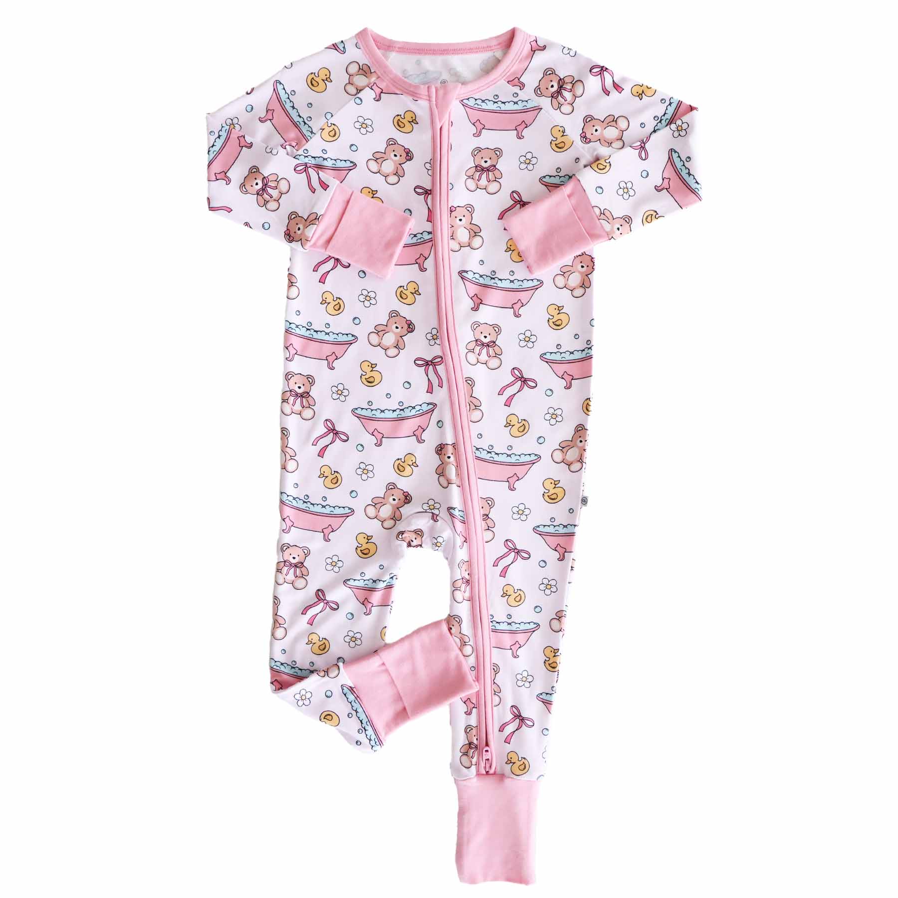  Bathtime Besties Convertible Zip Romper | Pink、mySite、layawaytickets