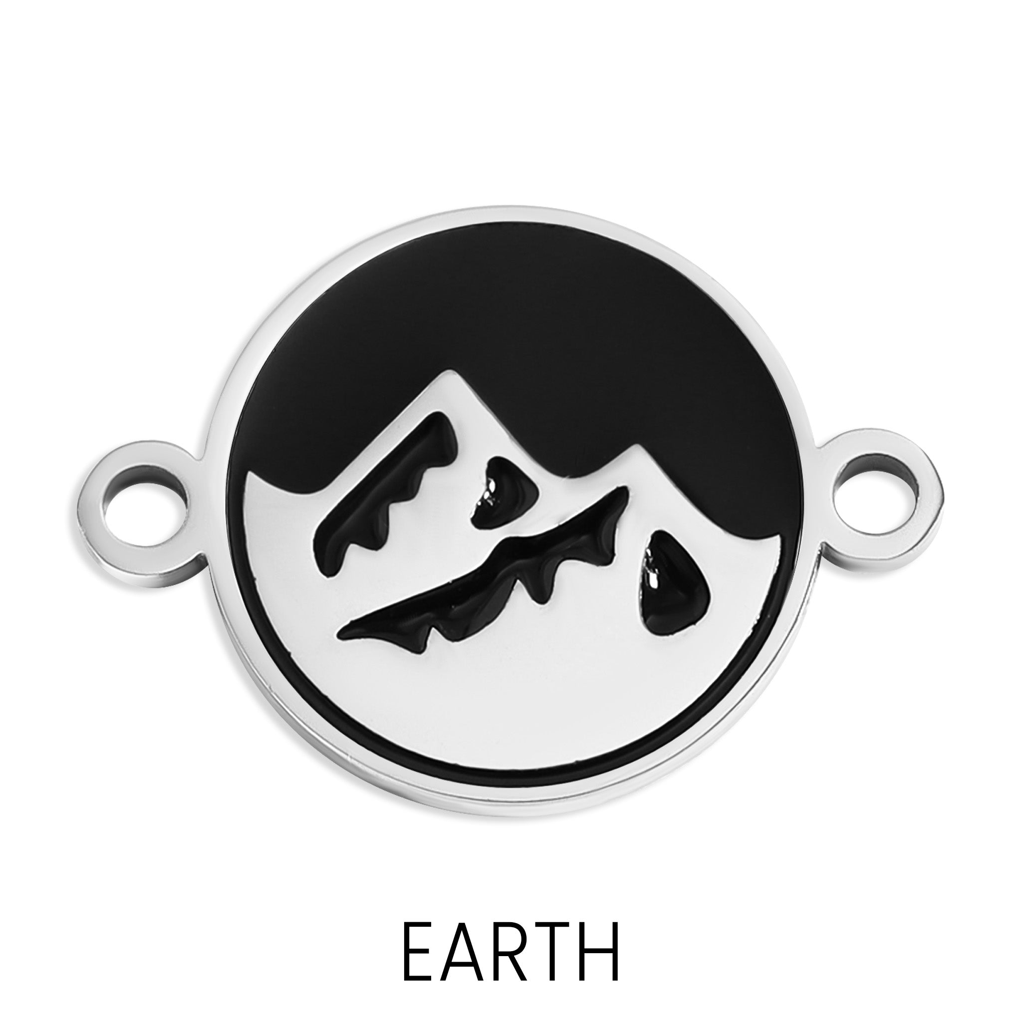 18K Gold PVD Stainless Steel Earth, Fire, Water, & Air Element Connector Charms / PDL0172、mySite、dreamappss