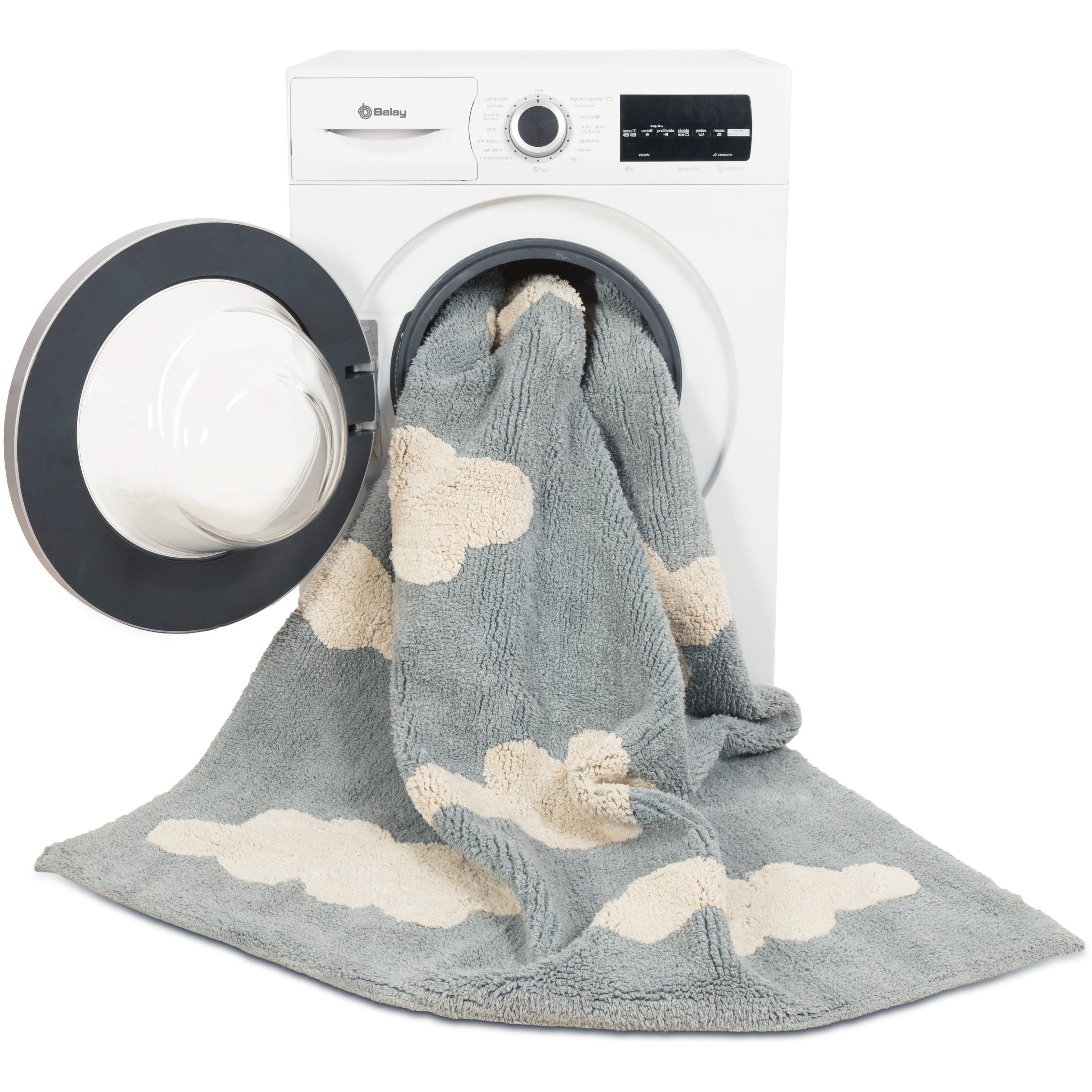 Clouds Vintage Blue Machine Washable Area Rug、mySite、gigharbornorthrealestate